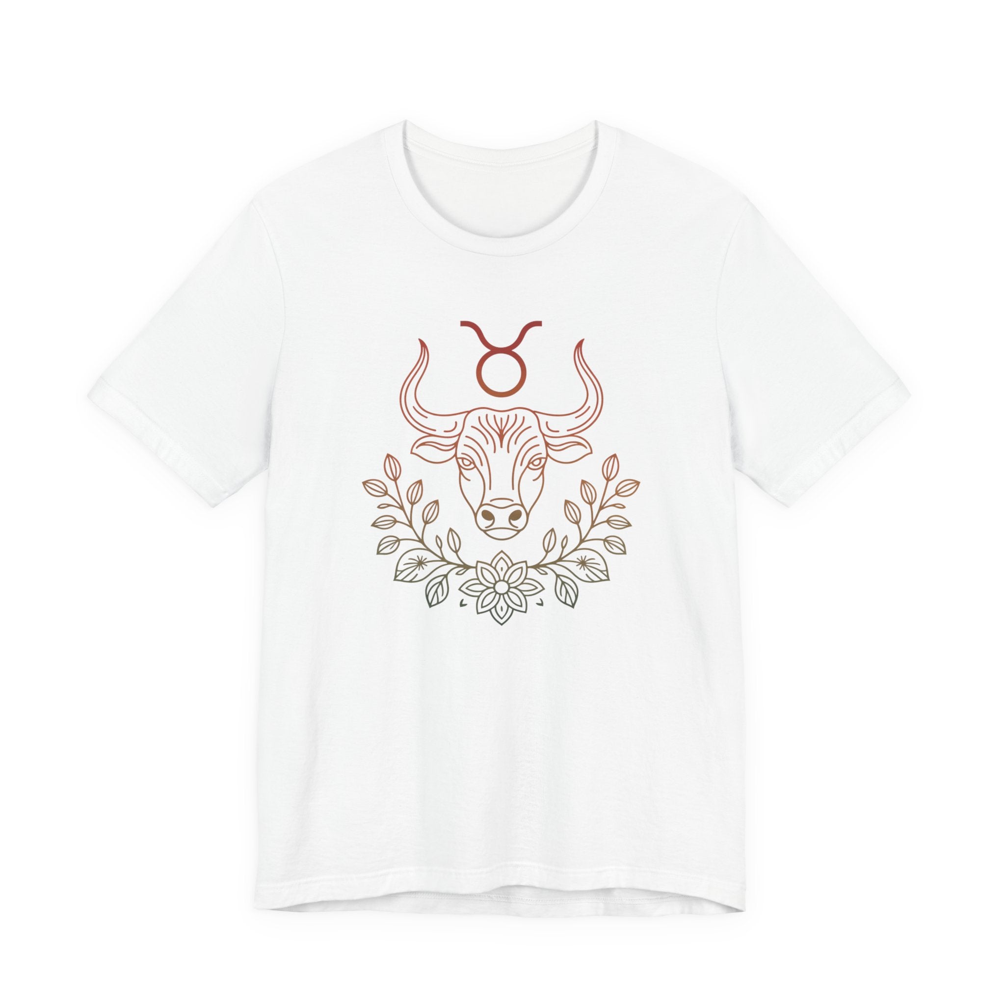 Astrology Zodiac Taurus Unisex Flower T-Shirt