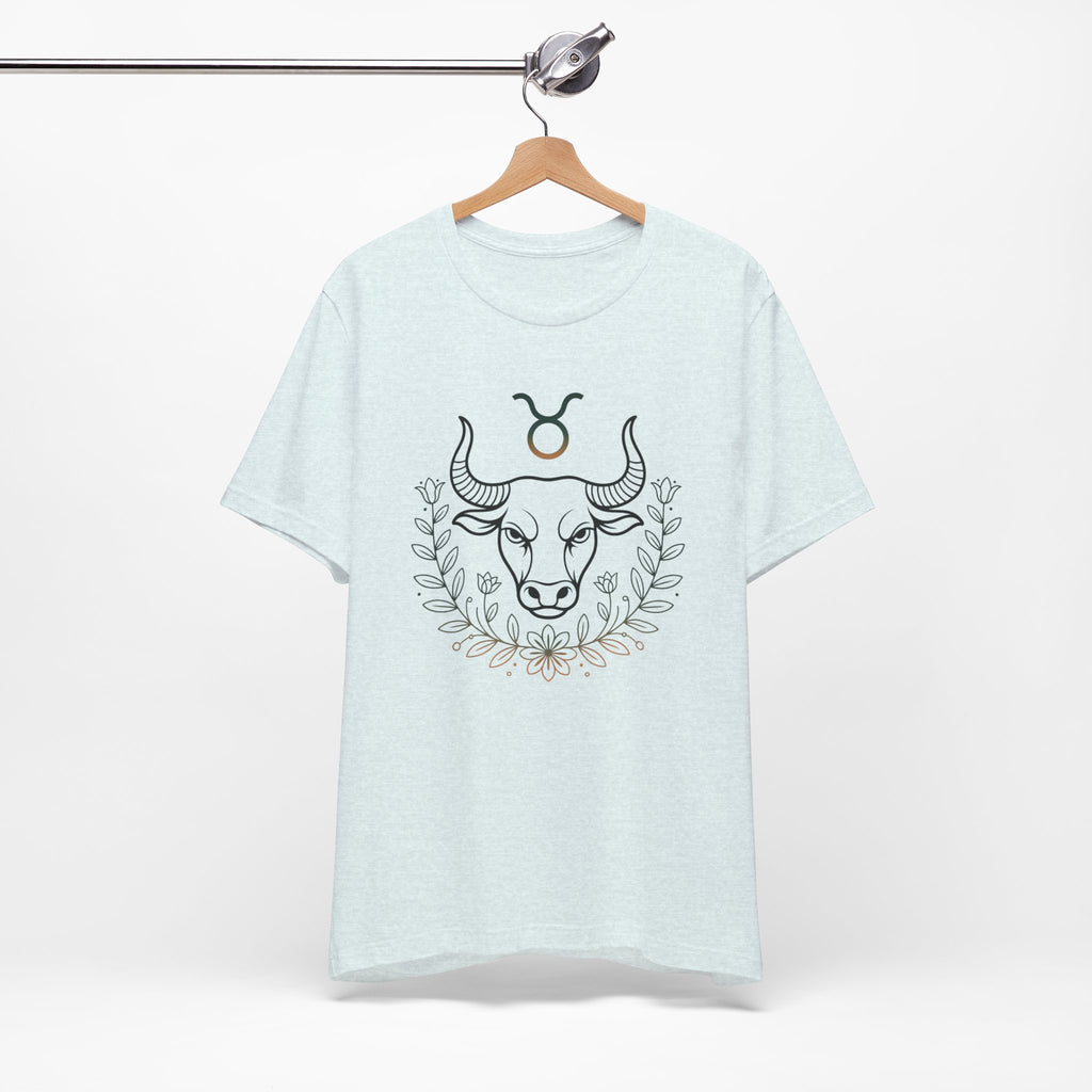 Astrology Zodiac Taurus Unisex Flower T-Shirt