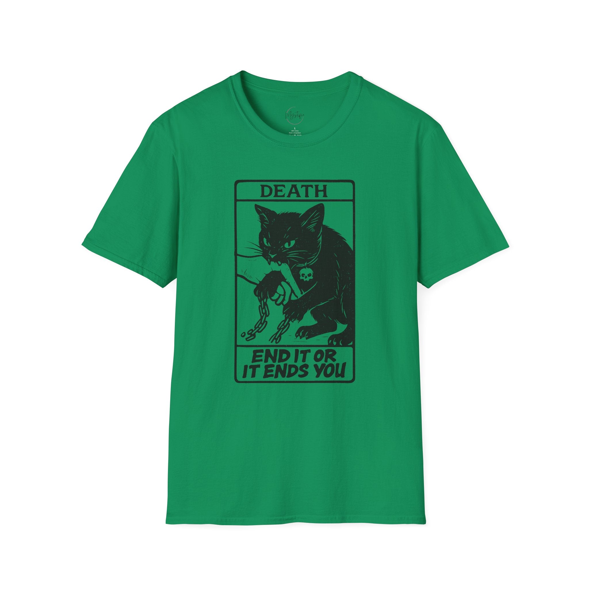 Tarot Card Death Black Cat Unisex T-Shirt