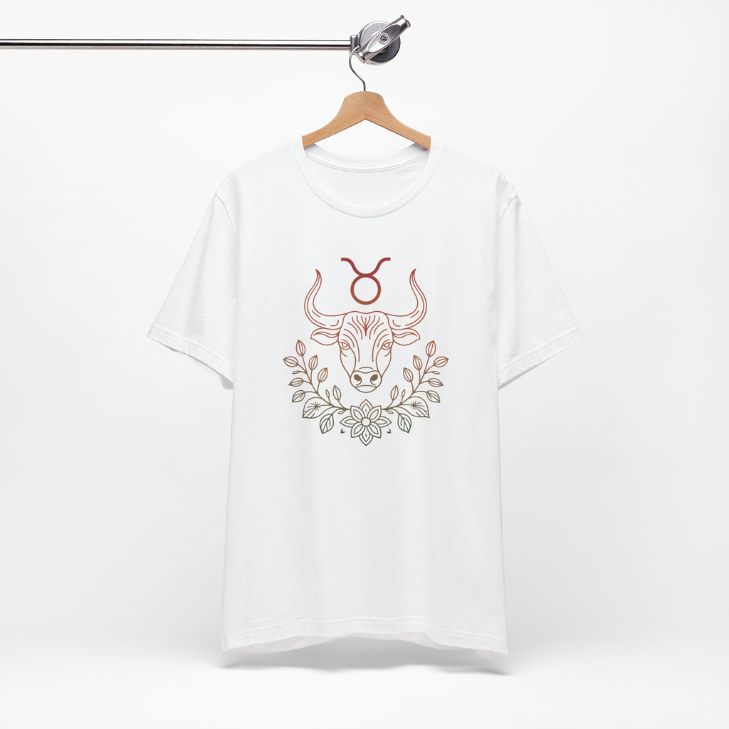 Astrology Zodiac Taurus Unisex Flower T-Shirt