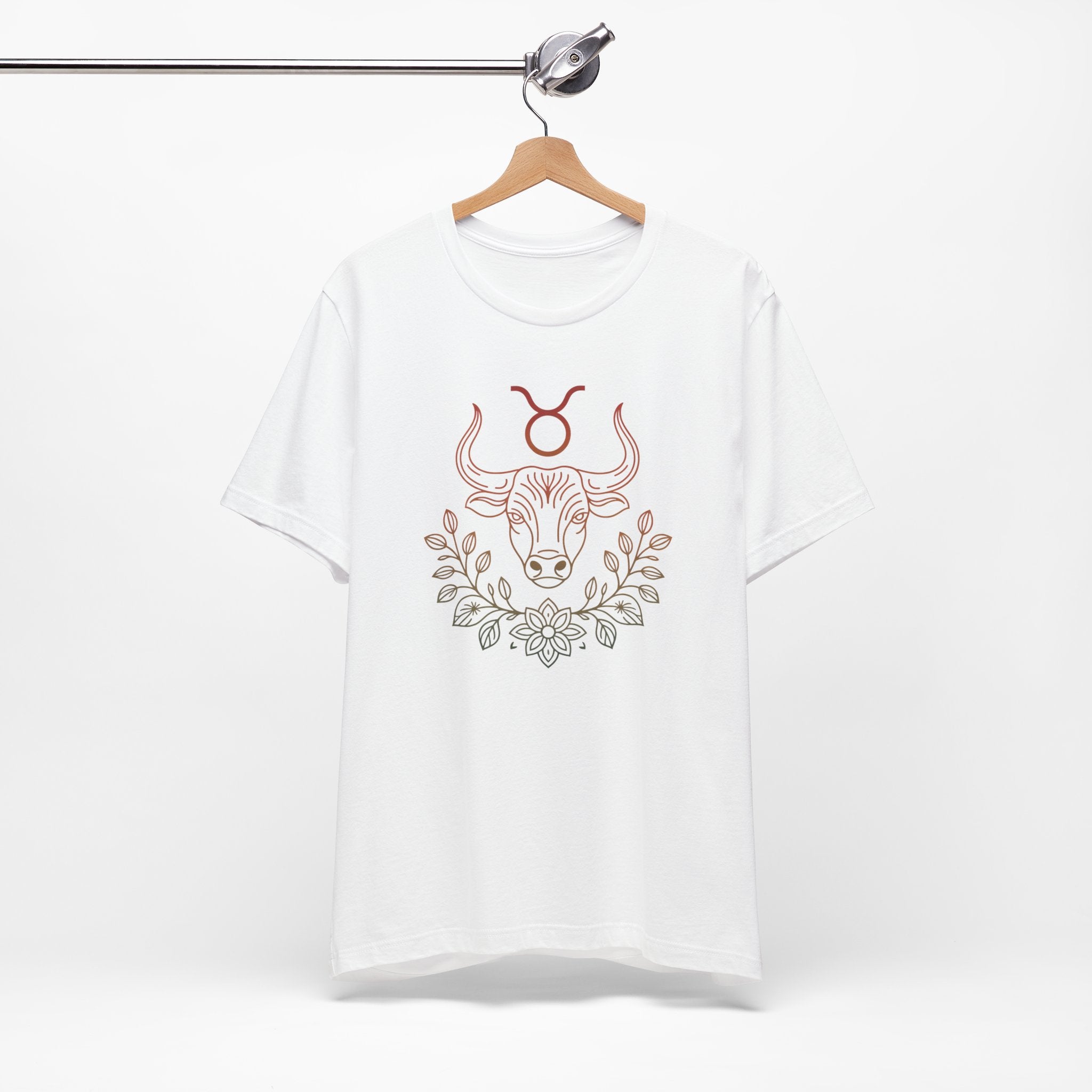 Astrology Zodiac Taurus Unisex Flower T-Shirt