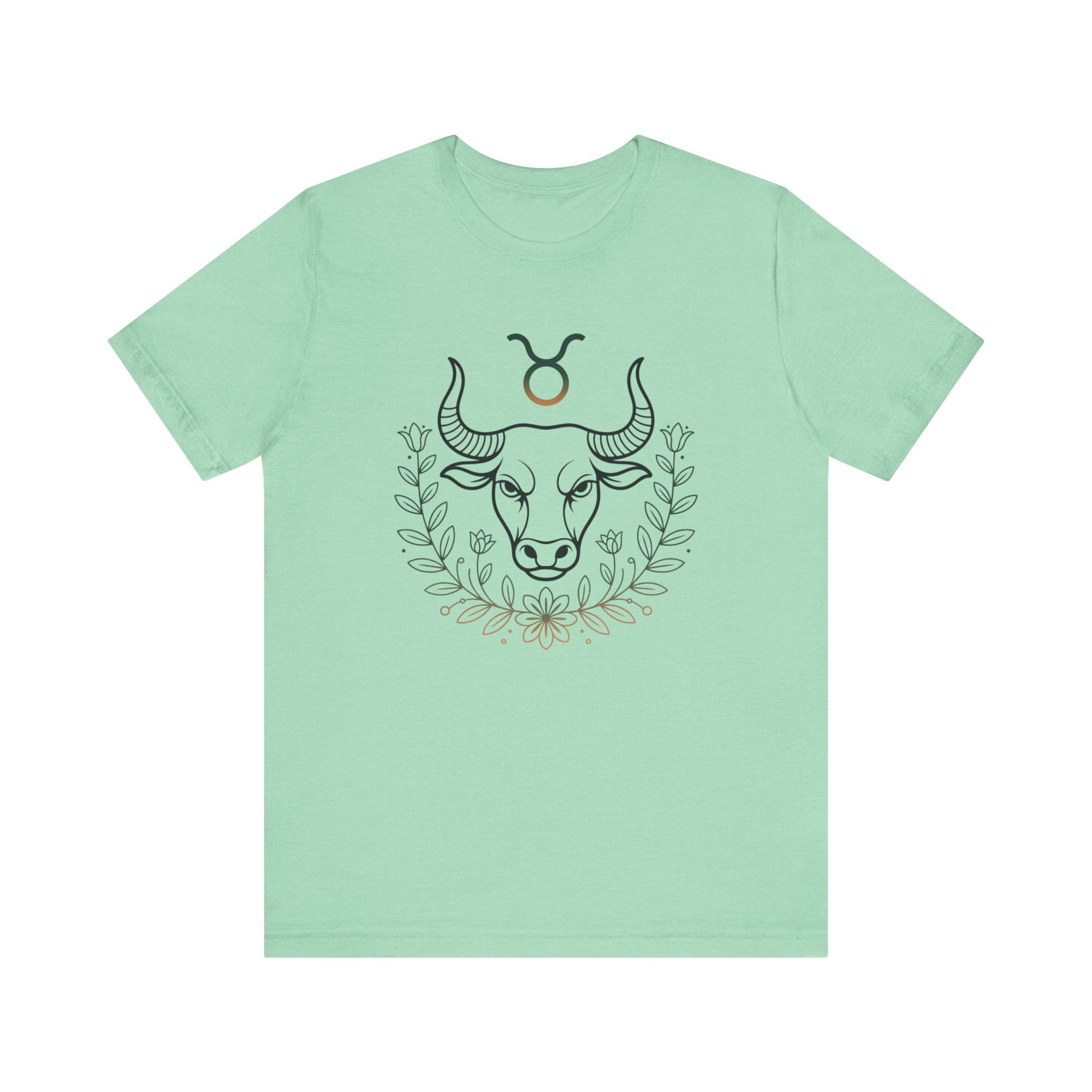 Astrology Zodiac Taurus Unisex Flower T-Shirt