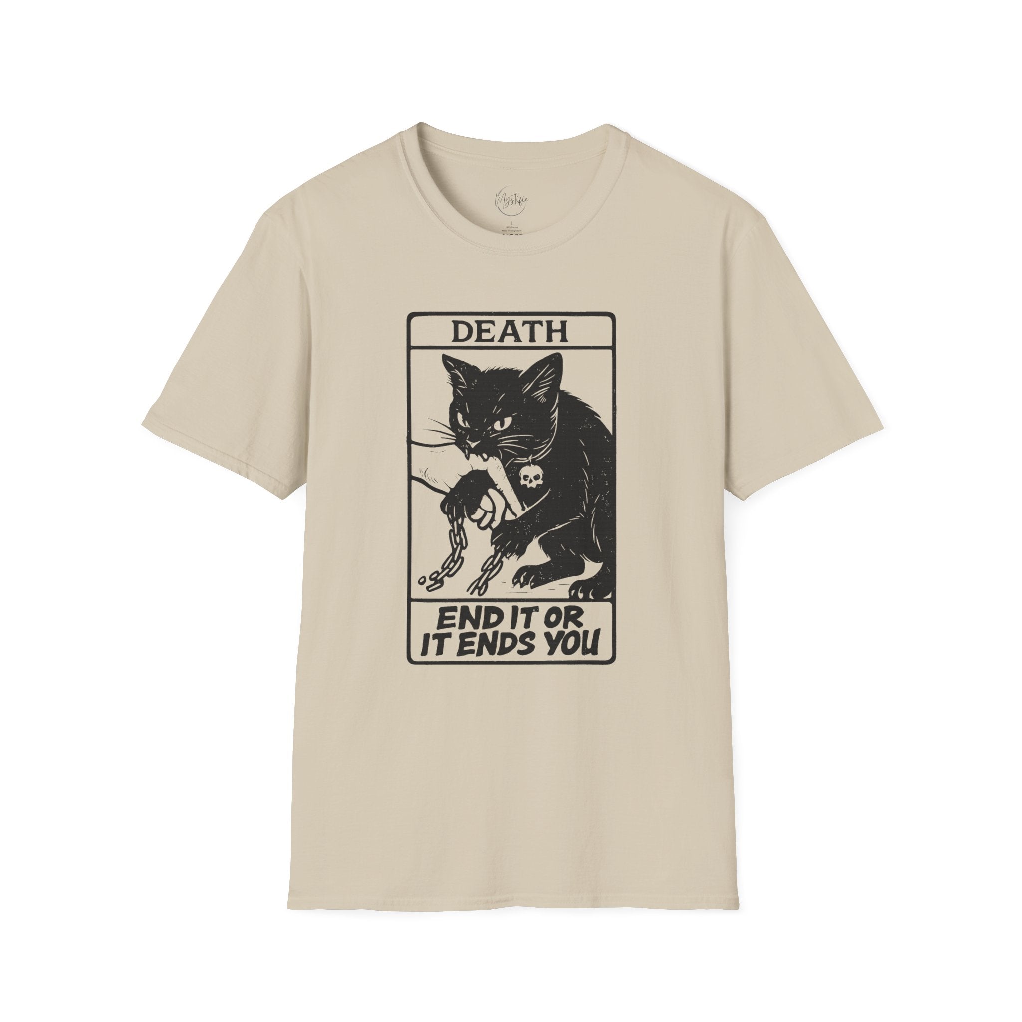 Tarot Card Death Black Cat Unisex T-Shirt