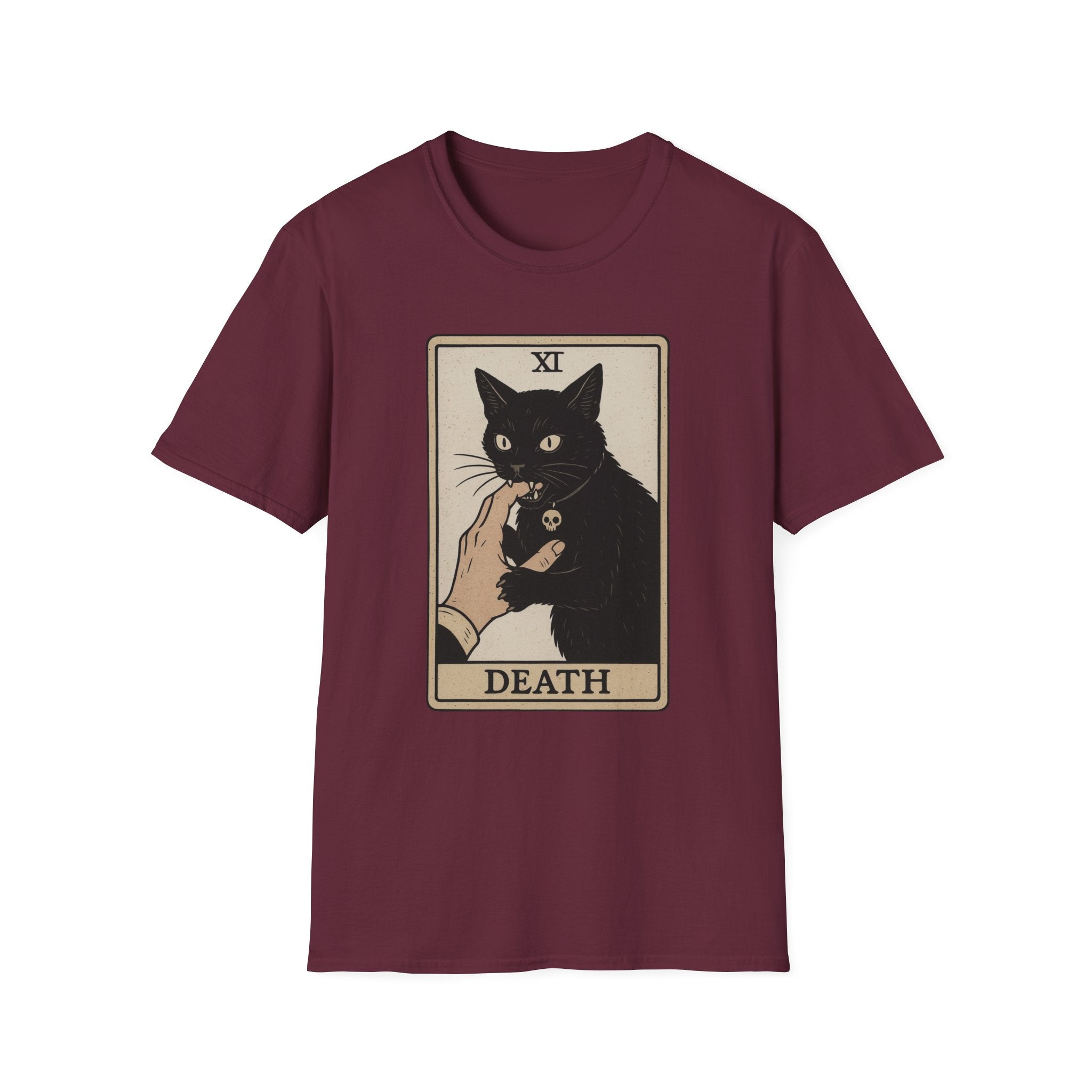 Death Tarot Card Black Cat Unisex T-Shirt