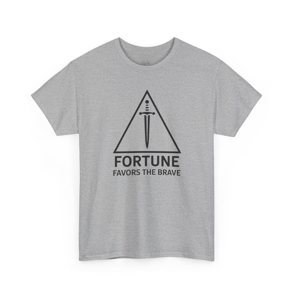 Fortune Favors The Brave Unisex Cotton T-Shirt
