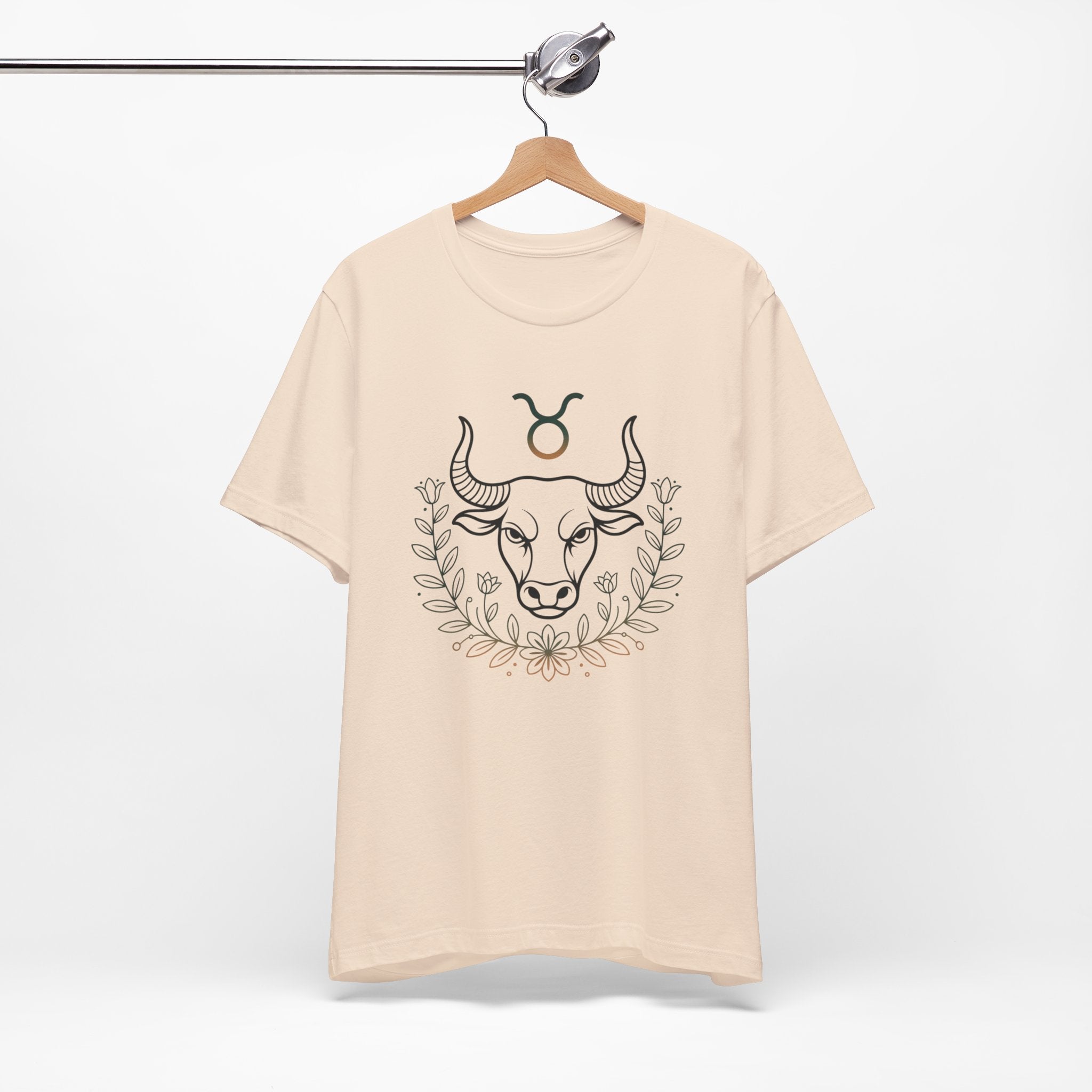 Astrology Zodiac Taurus Unisex Flower T-Shirt