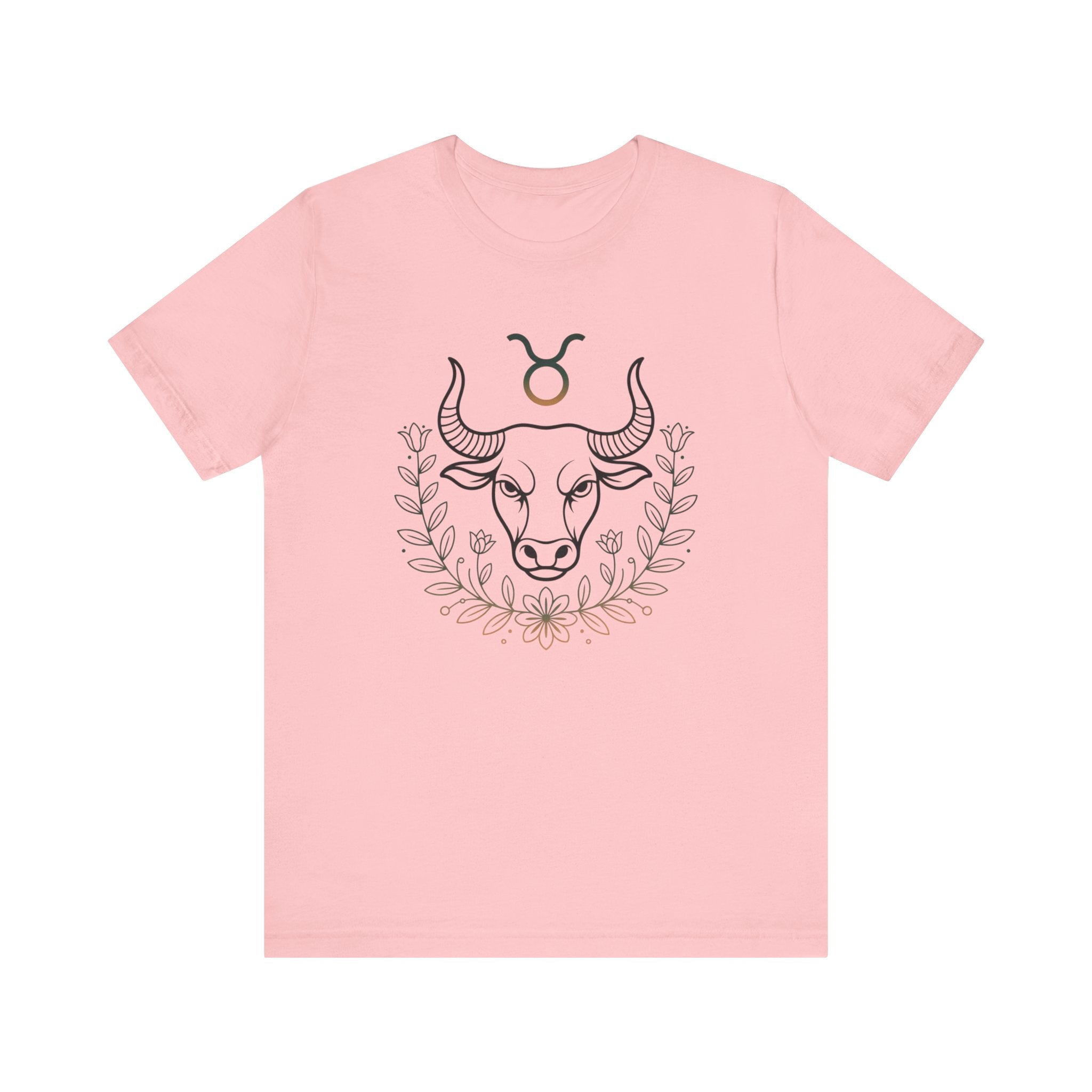 Astrology Zodiac Taurus Unisex Flower T-Shirt