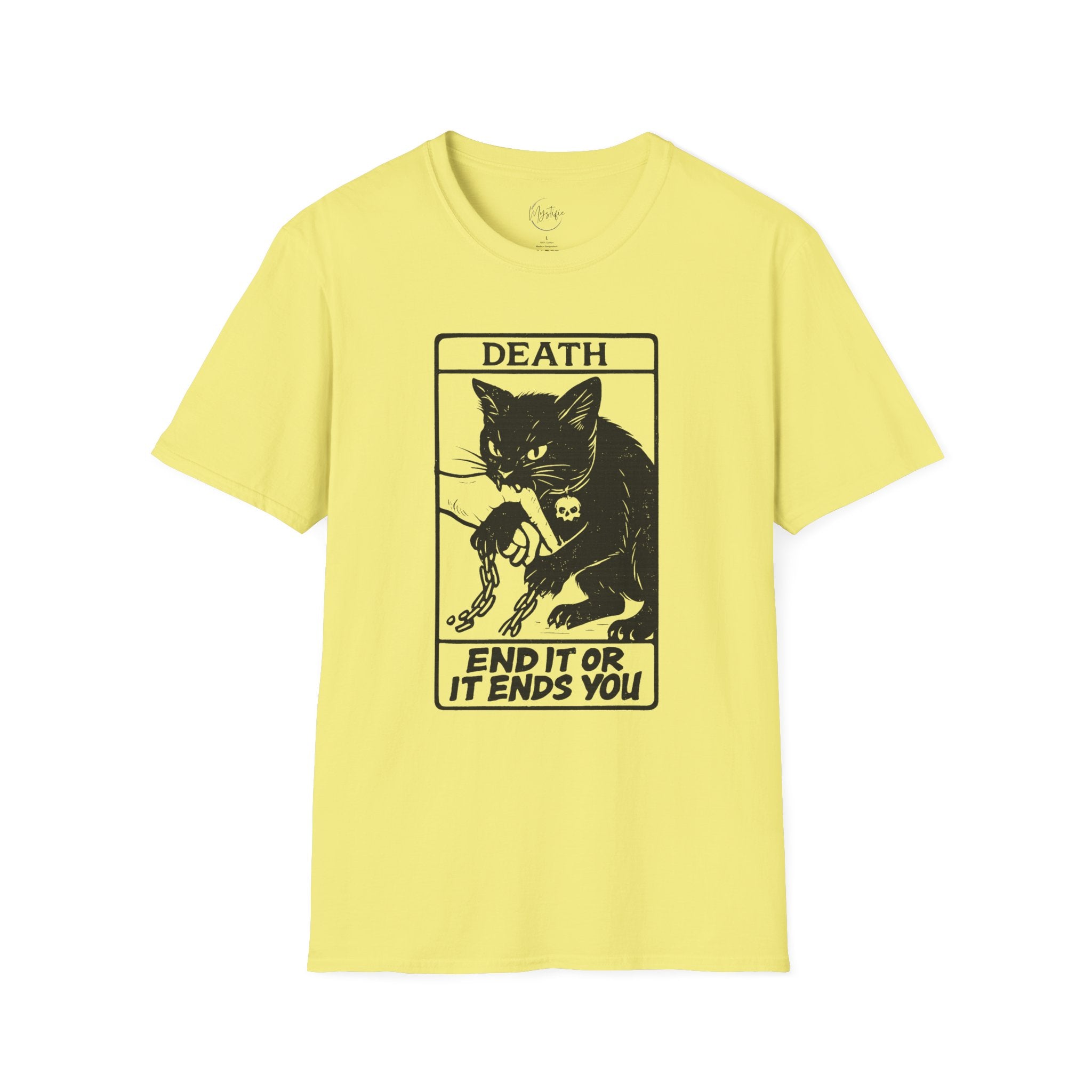 Tarot Card Death Black Cat Unisex T-Shirt