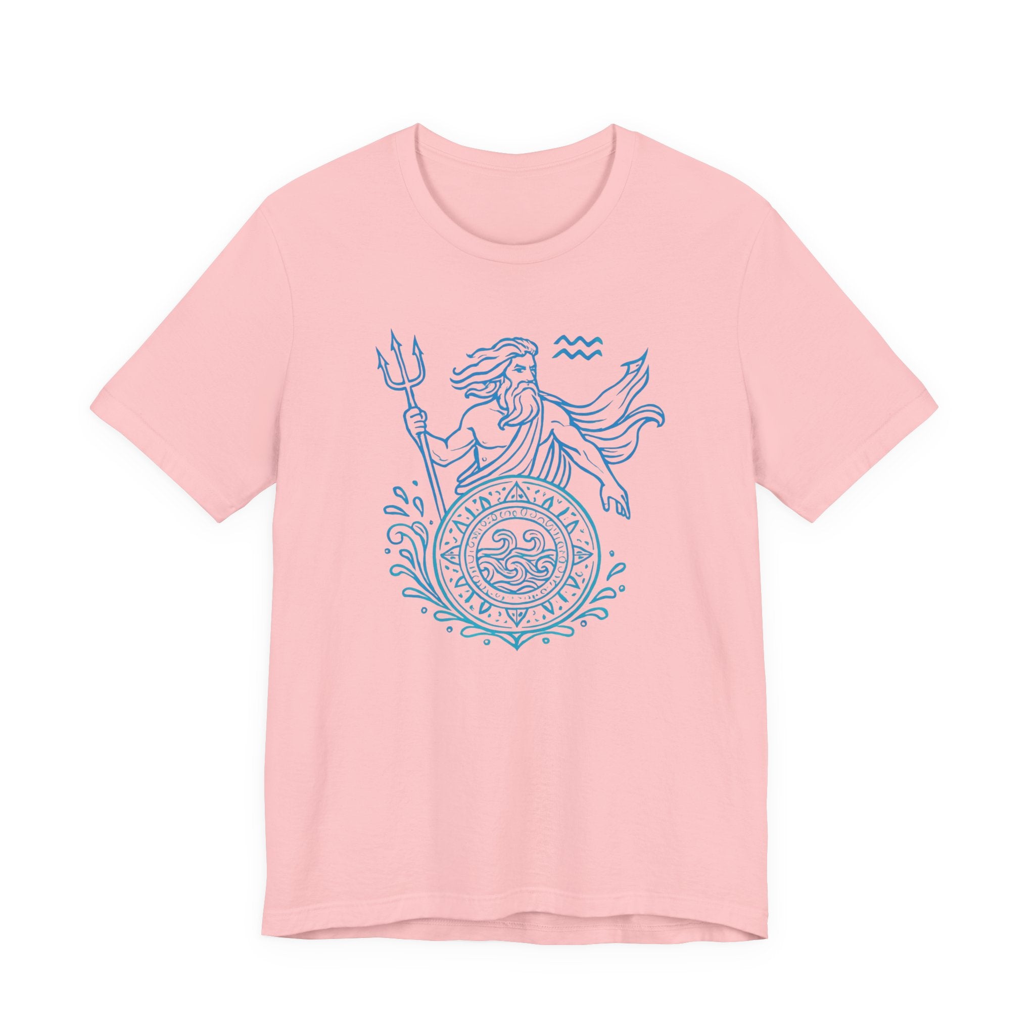 Astrology Zodiac Aquarius Poseidon Mandala Unisex T-Shirt