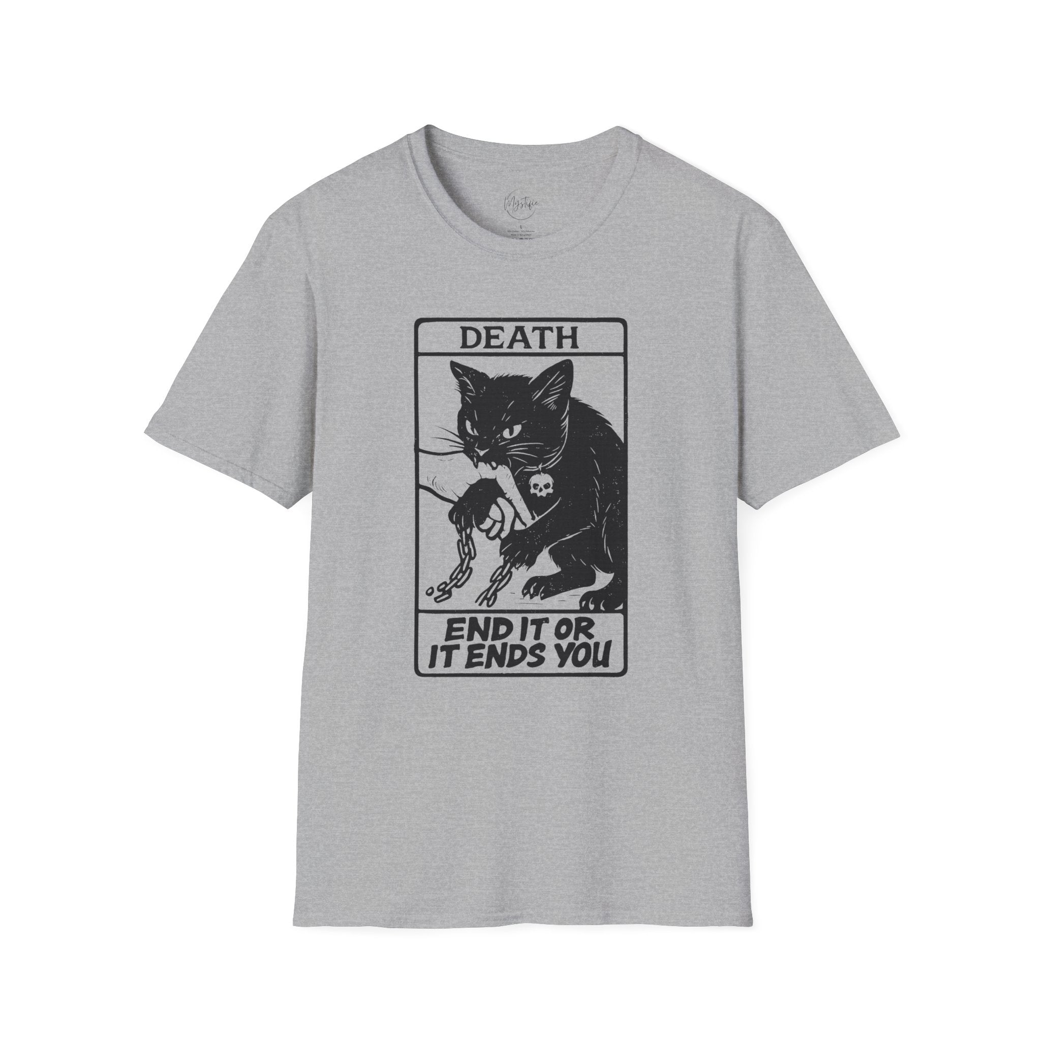 Tarot Card Death Black Cat Unisex T-Shirt