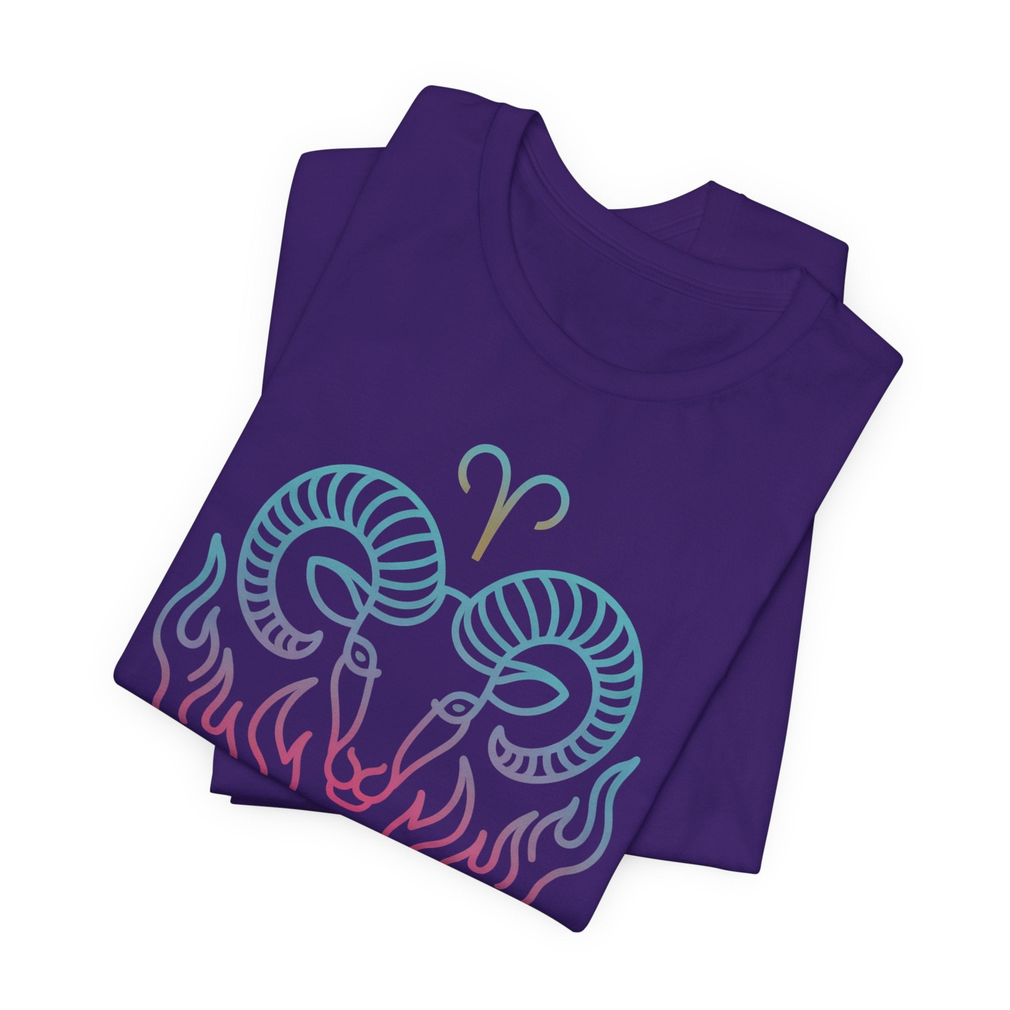 Astrology Zodiac Aries Neon Unisex T-Shirt