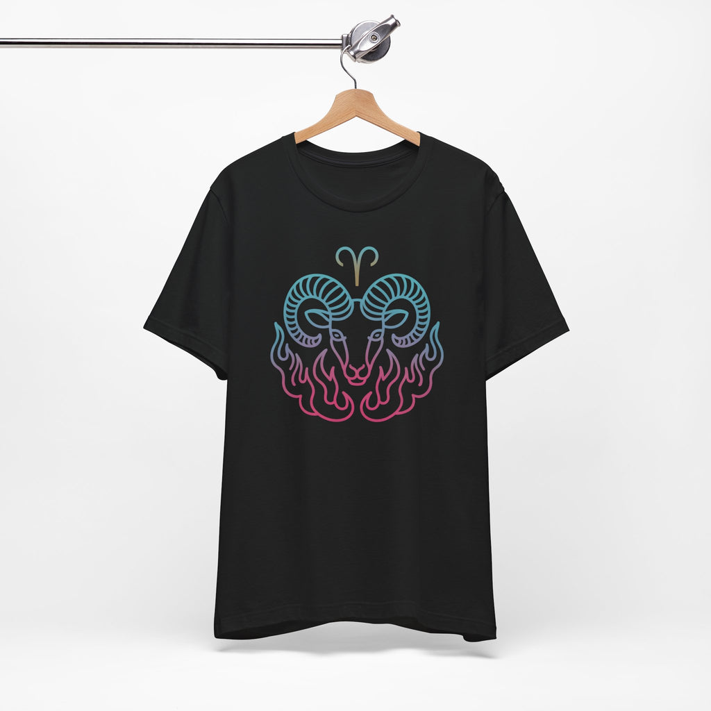 Astrology Zodiac Aries Neon Unisex T-Shirt