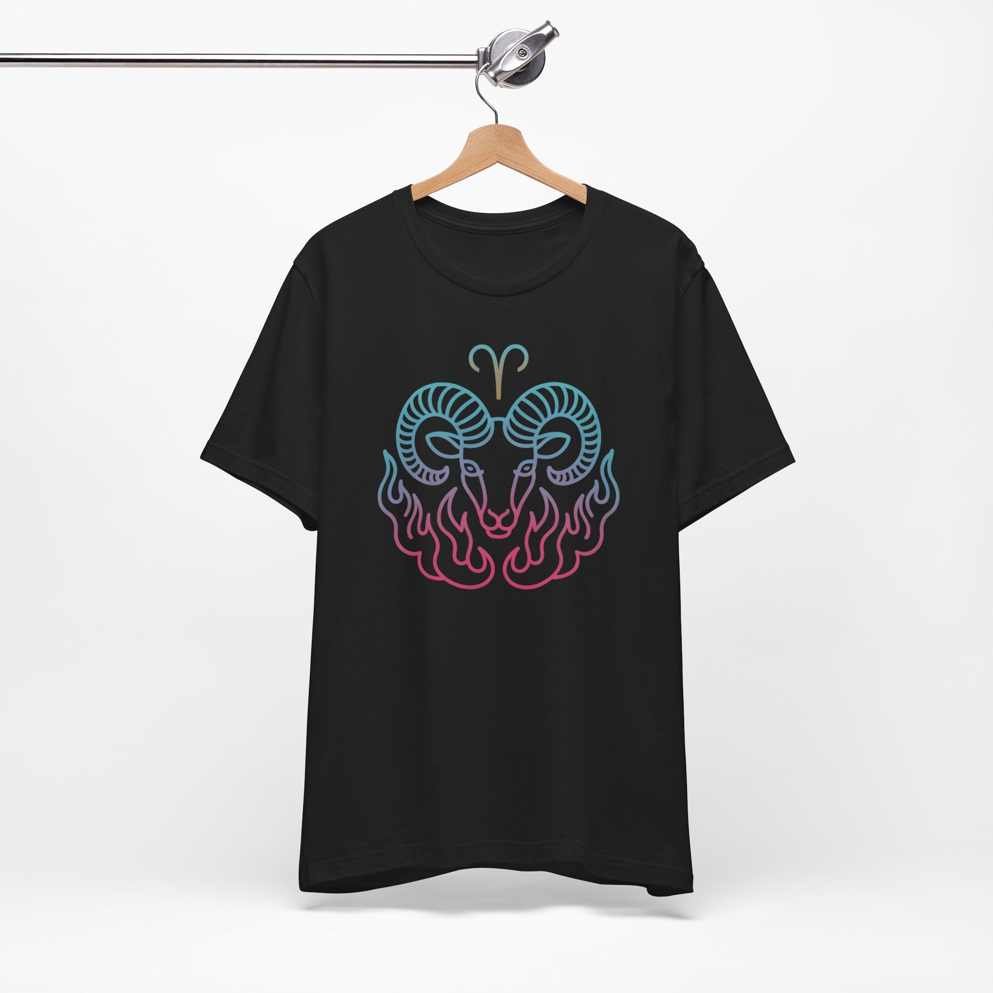 Astrology Zodiac Aries Neon Unisex T-Shirt