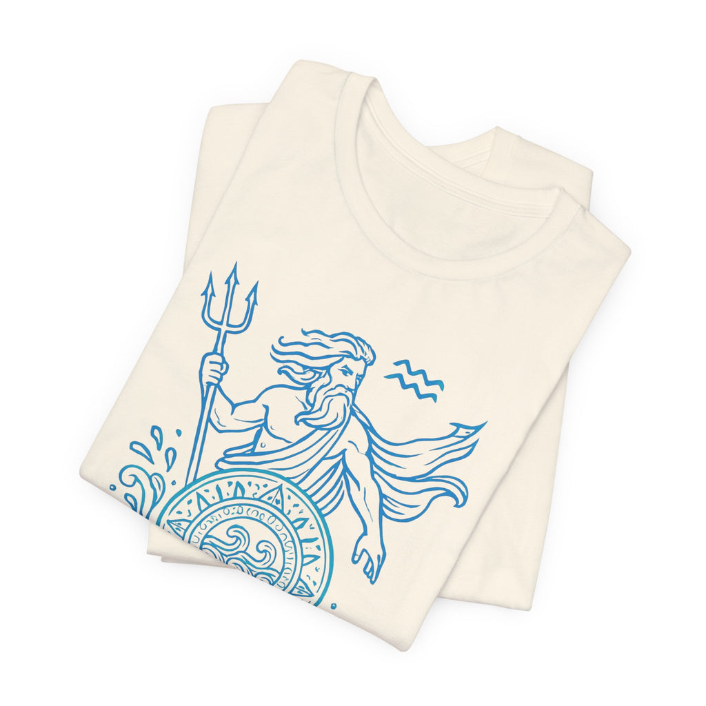 Astrology Zodiac Aquarius Poseidon Mandala Unisex T-Shirt