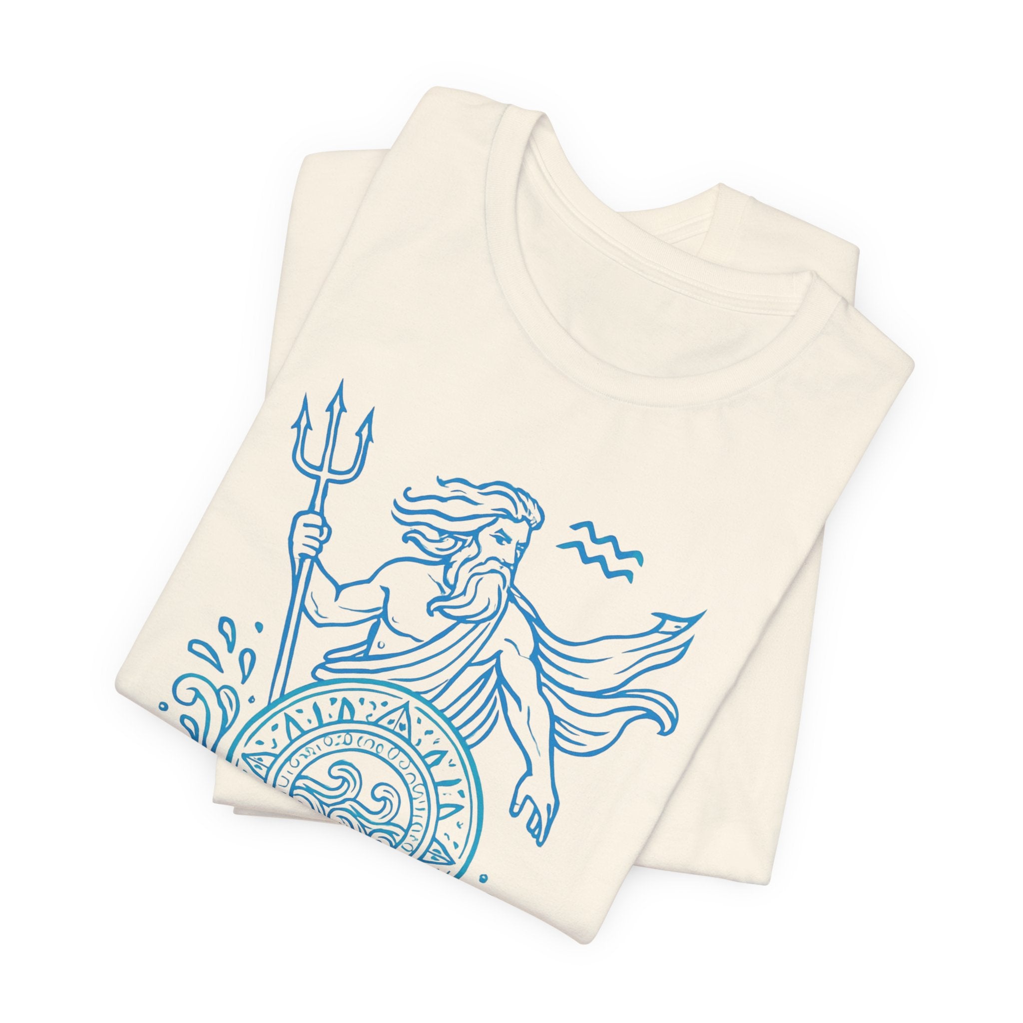 Astrology Zodiac Aquarius Poseidon Mandala Unisex T-Shirt