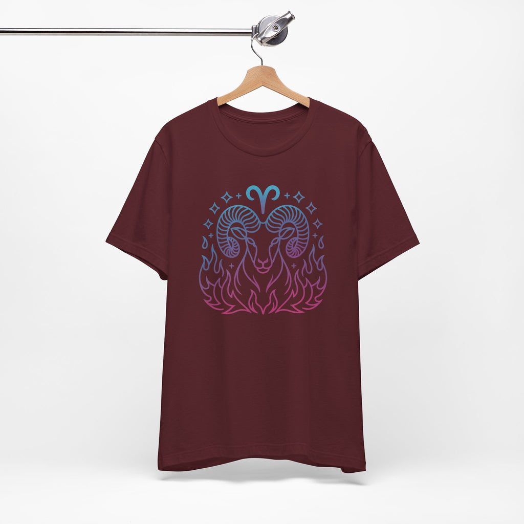 Astrology Zodiac Aries Neon Unisex T-Shirt
