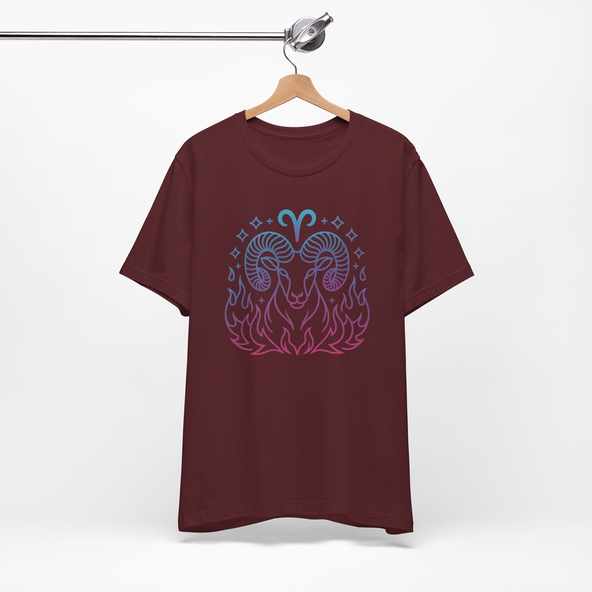 Astrology Zodiac Aries Neon Unisex T-Shirt