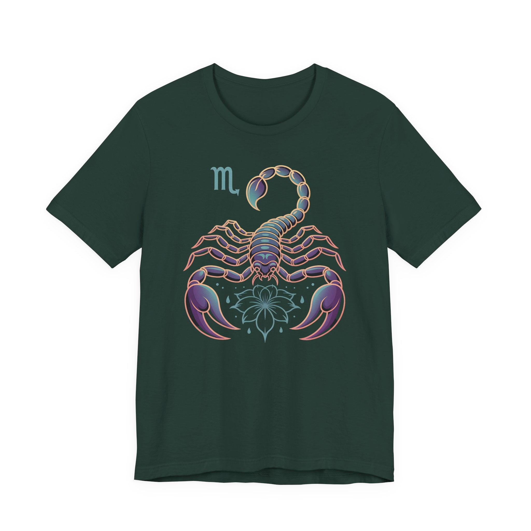 Astrology Zodiac Scorpio Unisex Flower T-Shirt