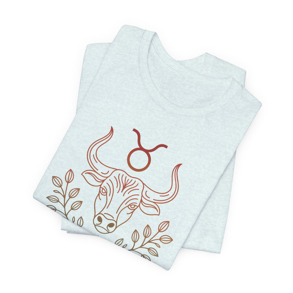 Astrology Zodiac Taurus Unisex Flower T-Shirt