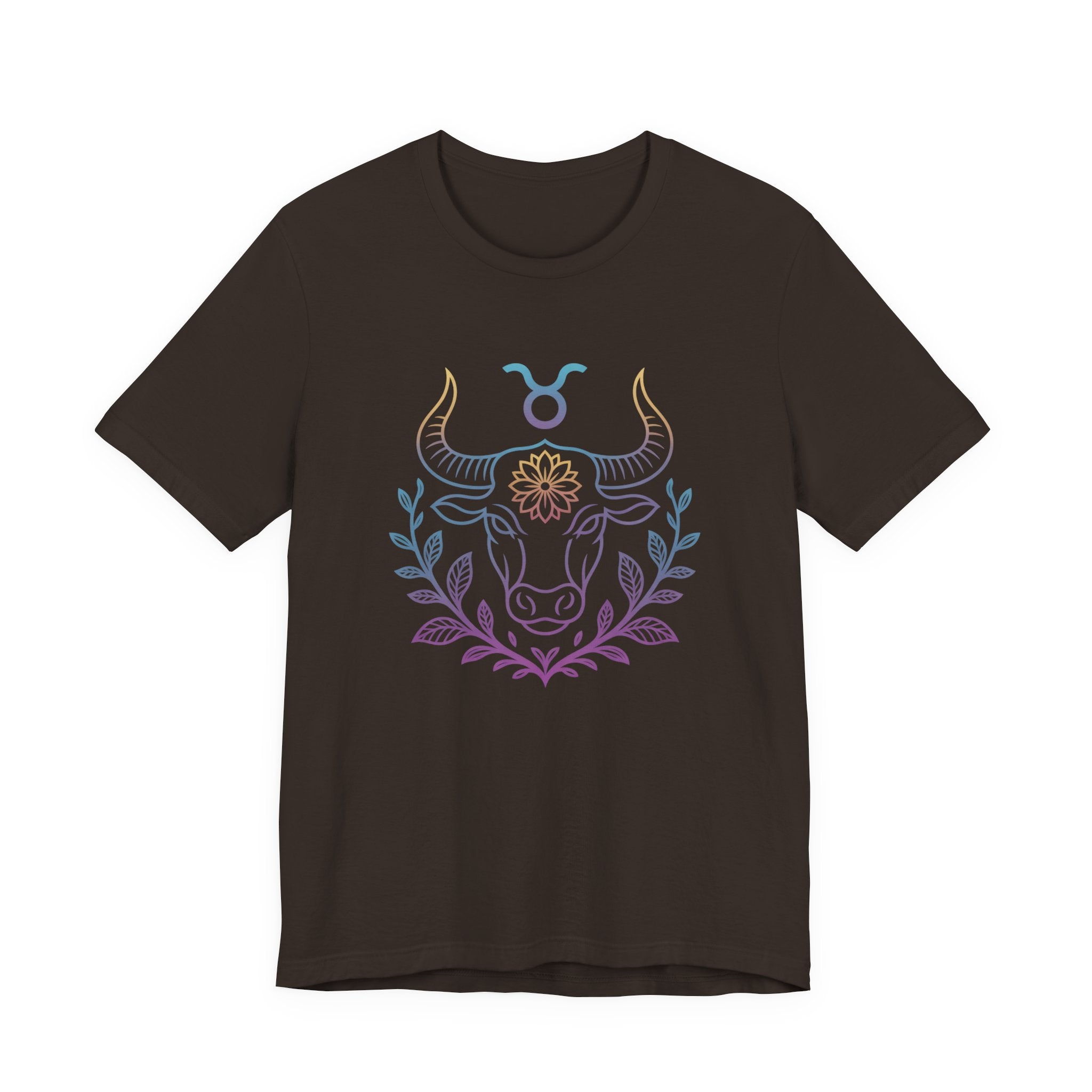 Astrology Zodiac Taurus Unisex Flower Mandala T-Shirt