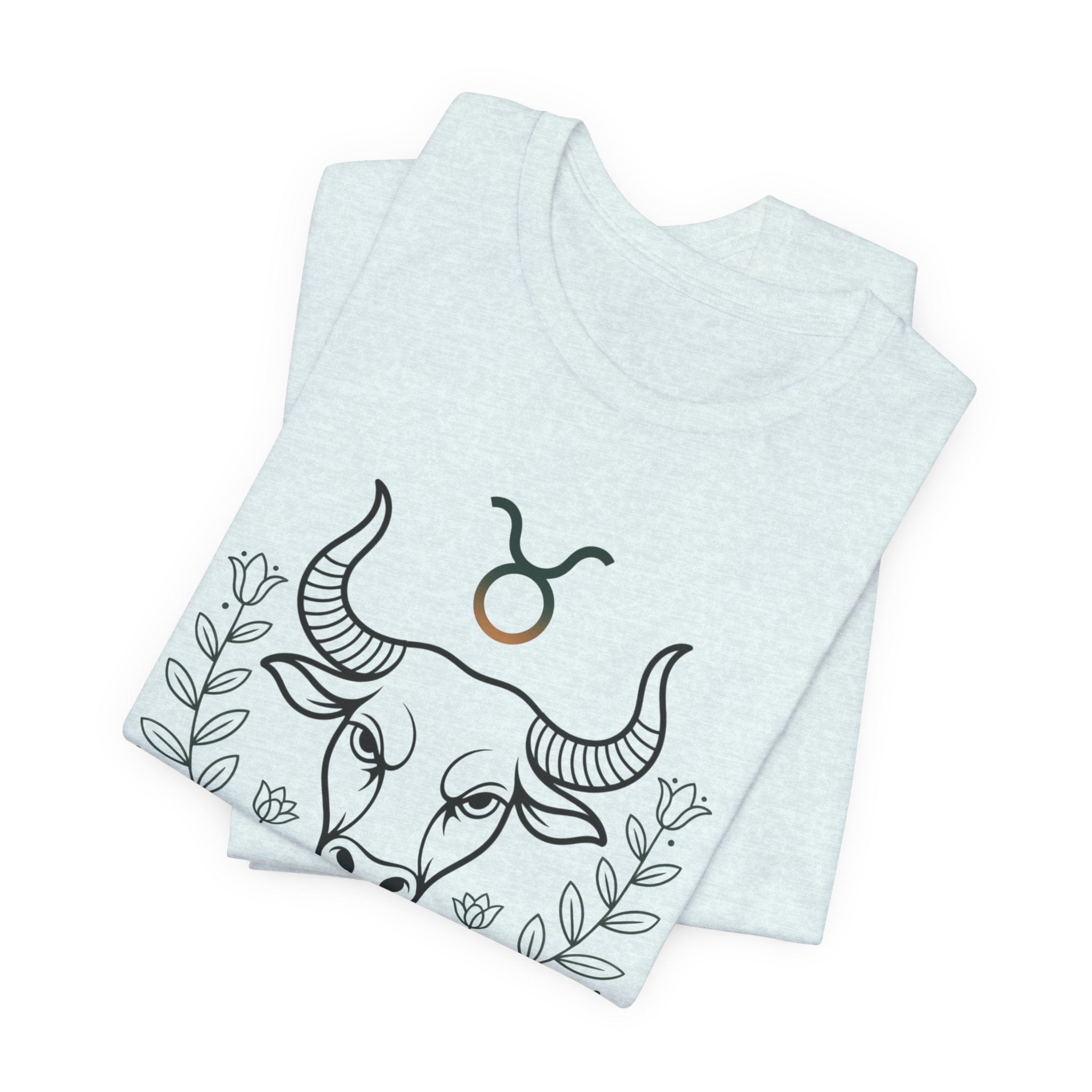 Astrology Zodiac Taurus Unisex Flower T-Shirt