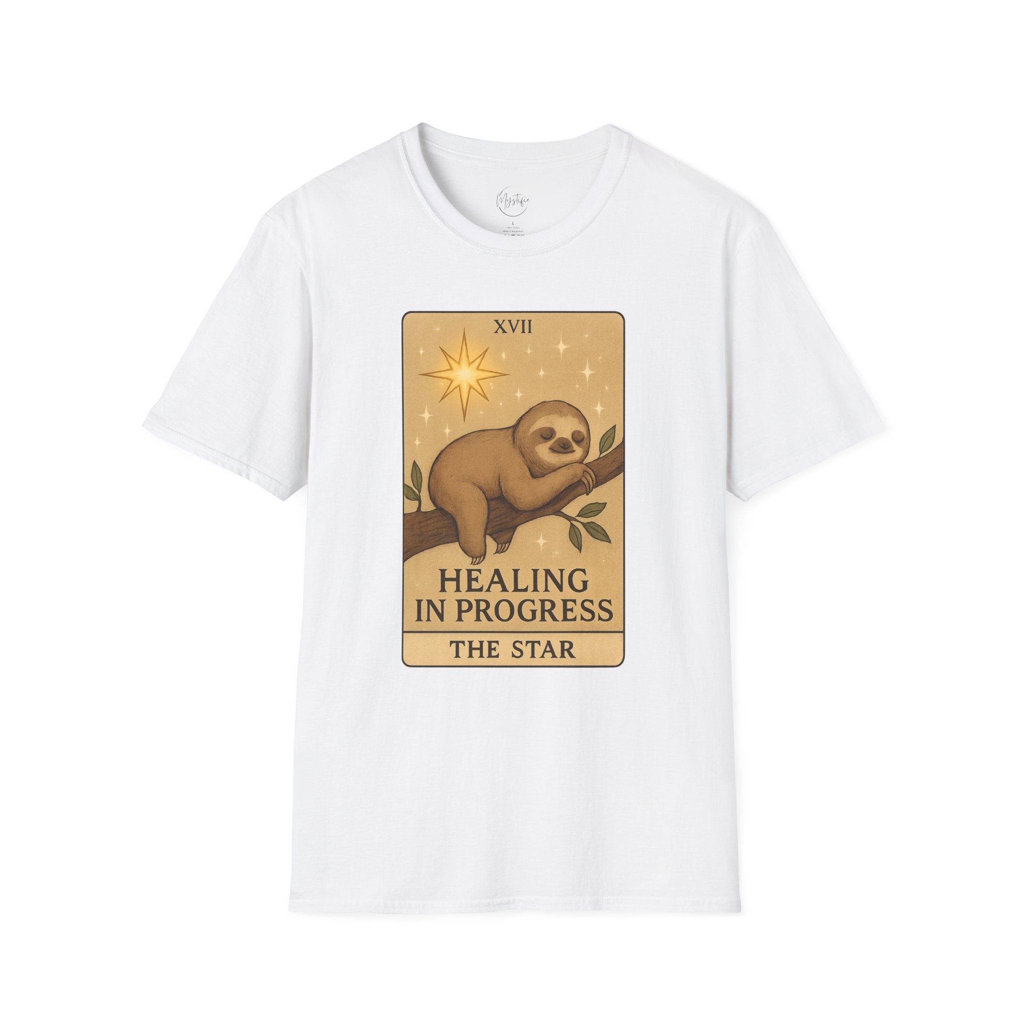 Sloth Tarot 'Healing in Progress' Unisex T-Shirt - The Star Tarot Card