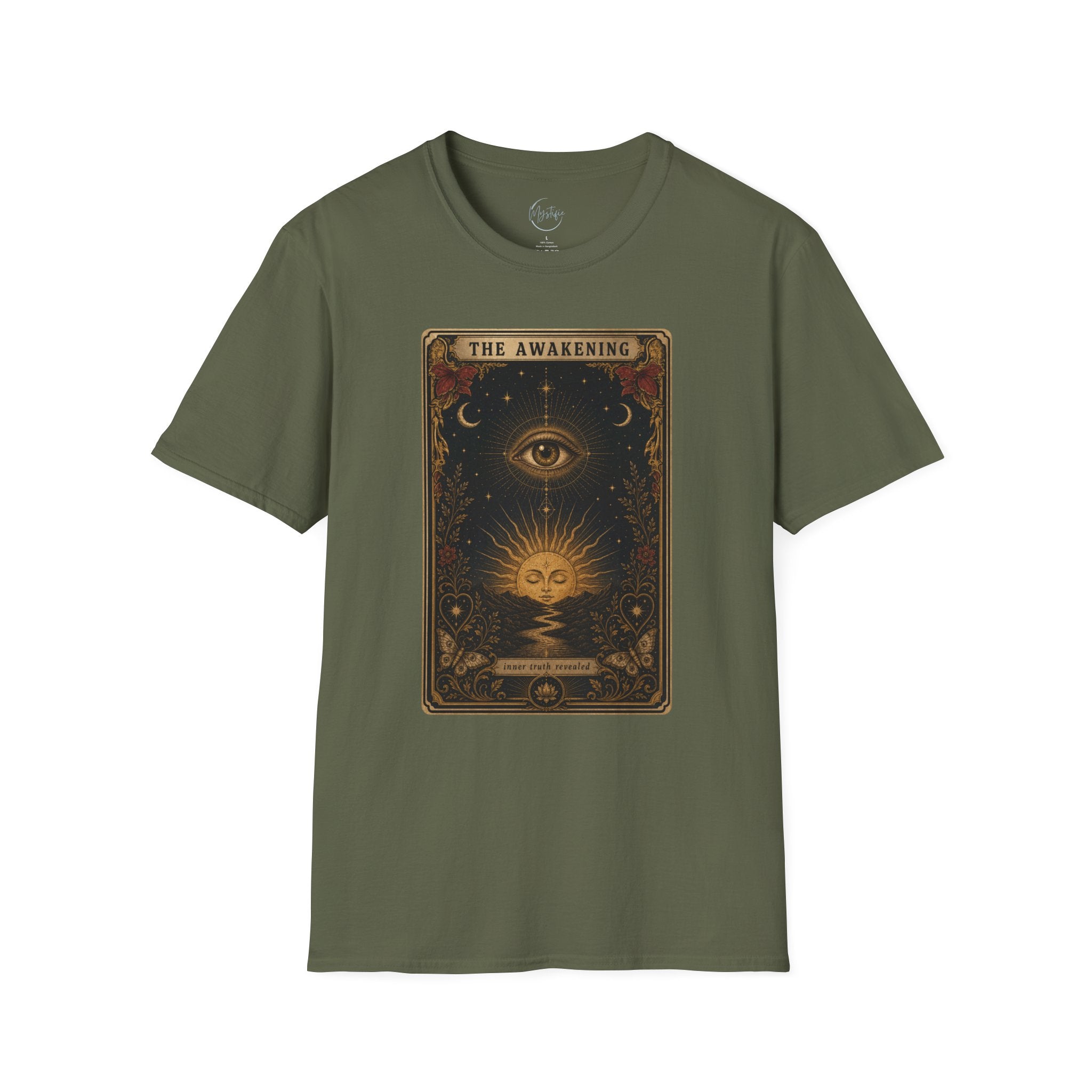 The Awakening Graphic Unisex T-Shirt — Mystic Eye Tarot Vintage Style