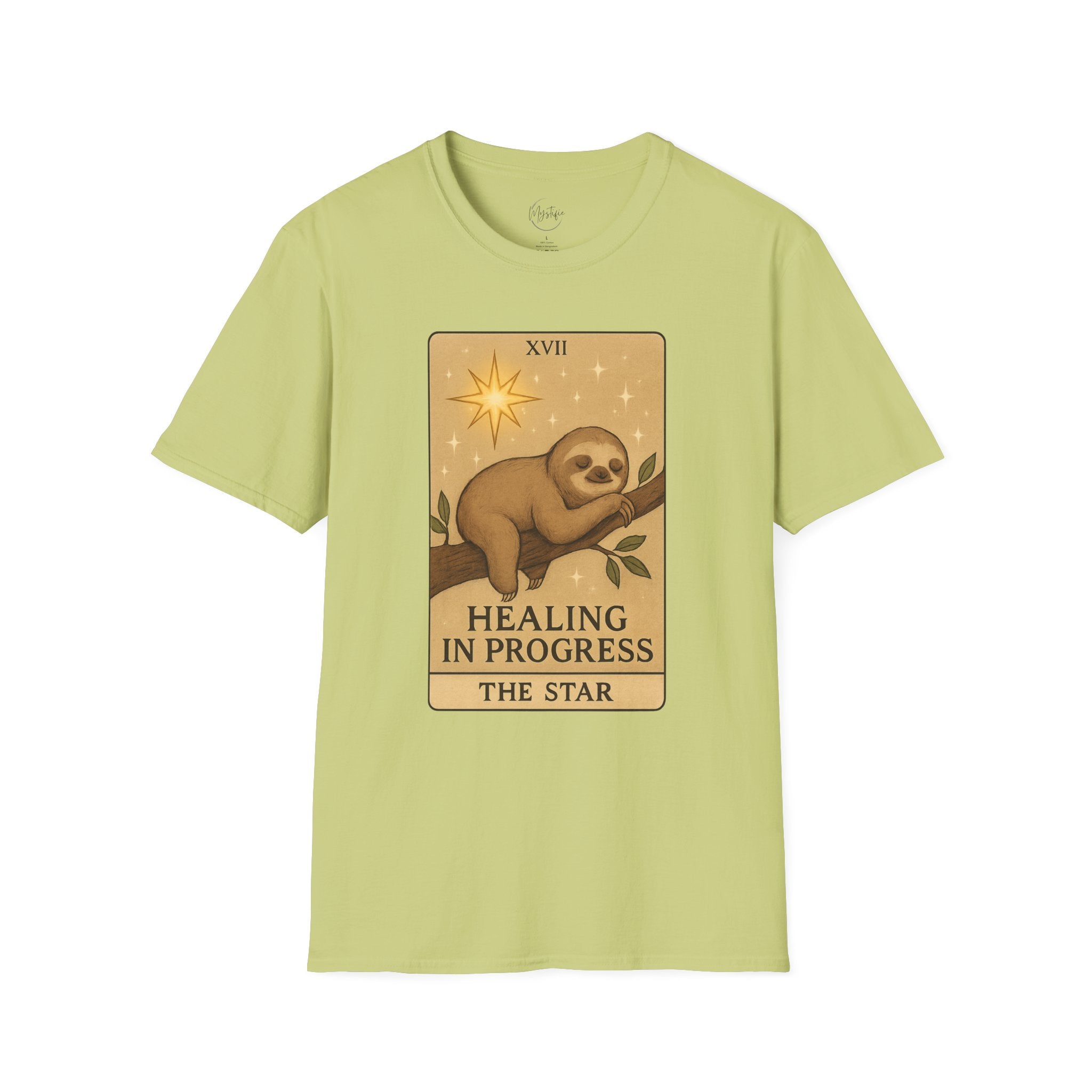 Sloth Tarot 'Healing in Progress' Unisex T-Shirt - The Star Tarot Card
