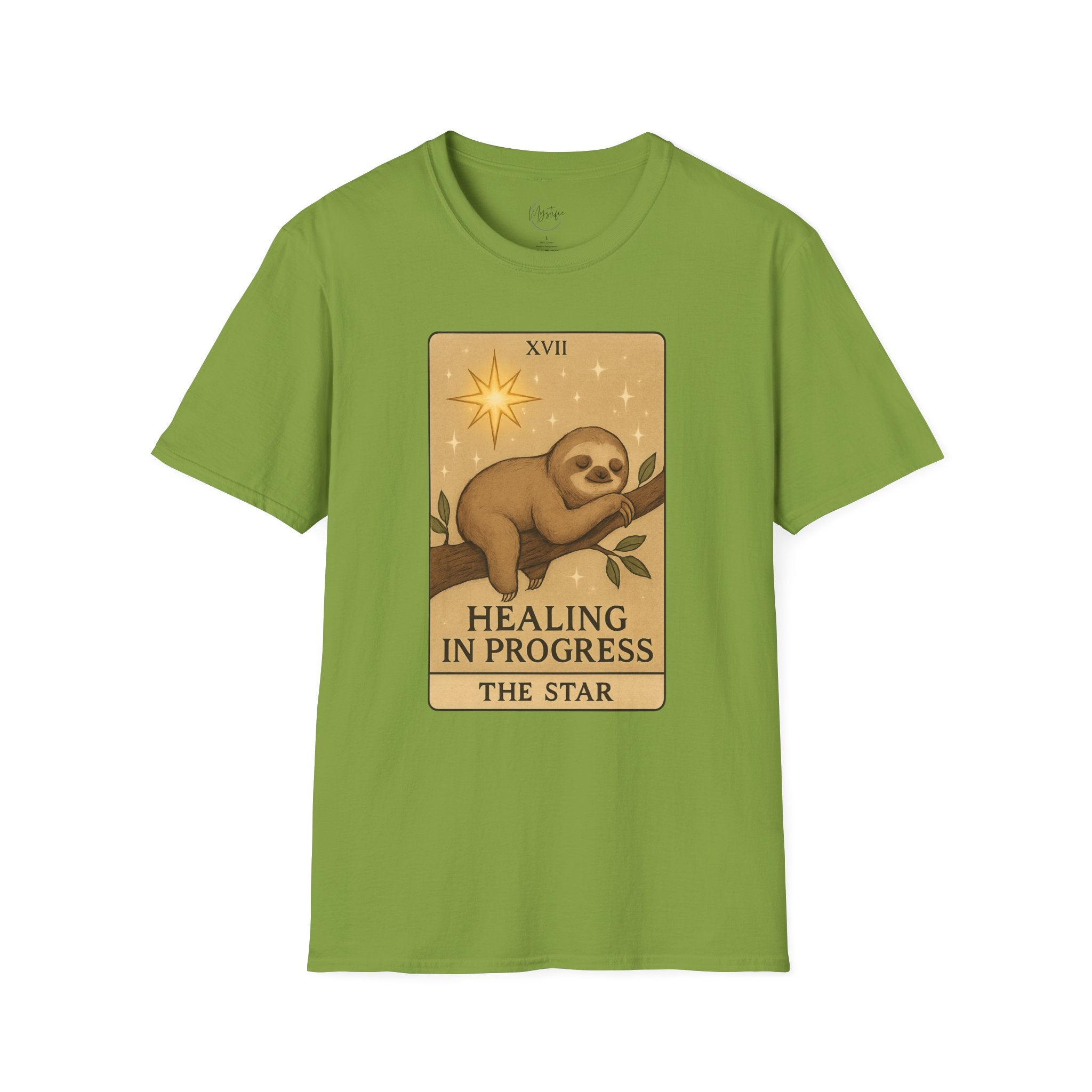 Sloth Tarot 'Healing in Progress' Unisex T-Shirt - The Star Tarot Card
