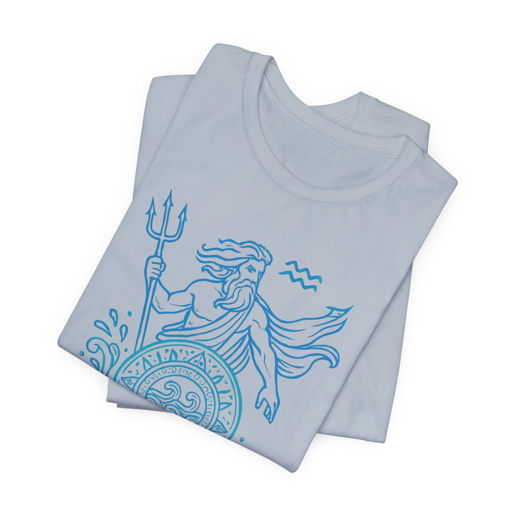 Astrology Zodiac Aquarius Poseidon Mandala Unisex T-Shirt