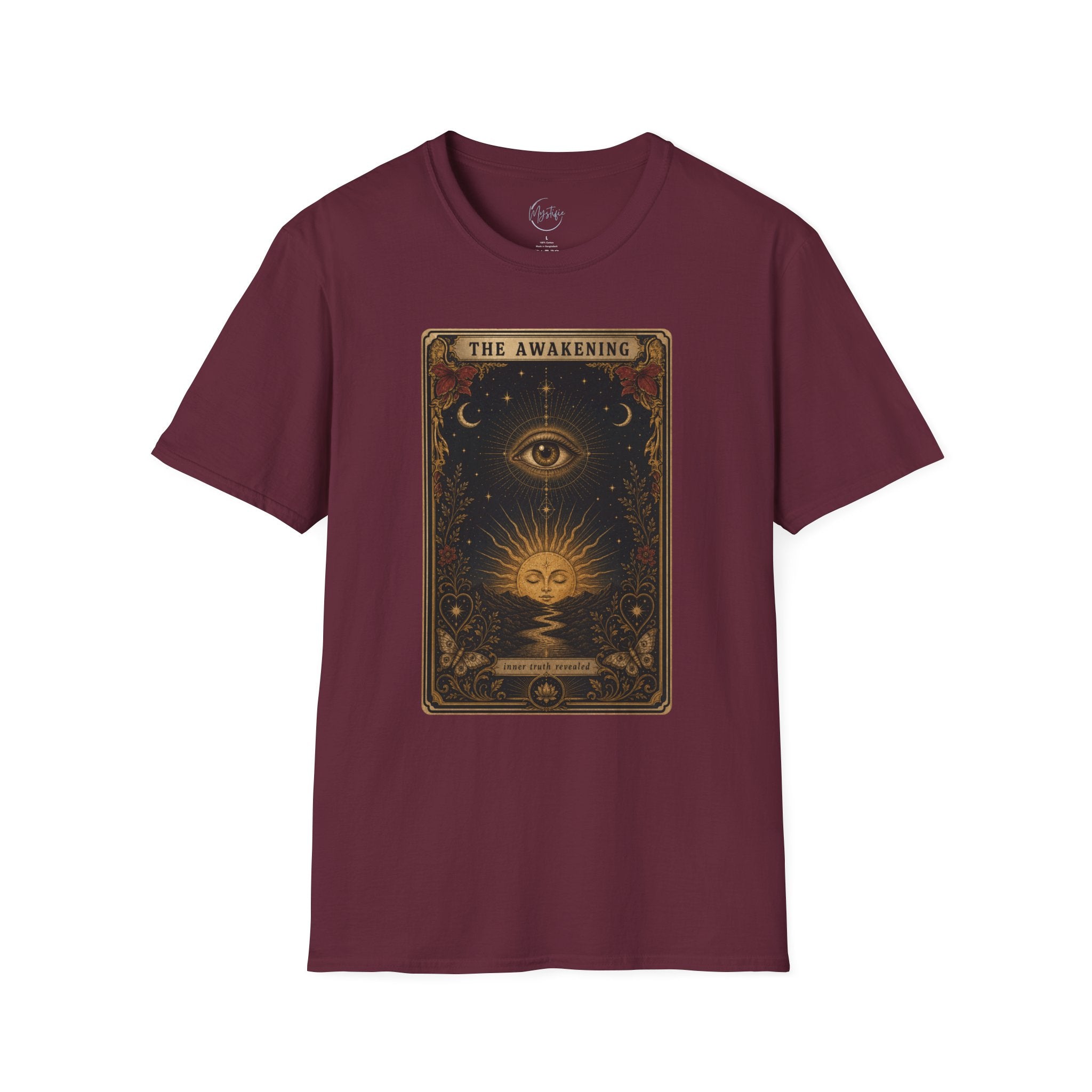 The Awakening Graphic Unisex T-Shirt — Mystic Eye Tarot Vintage Style