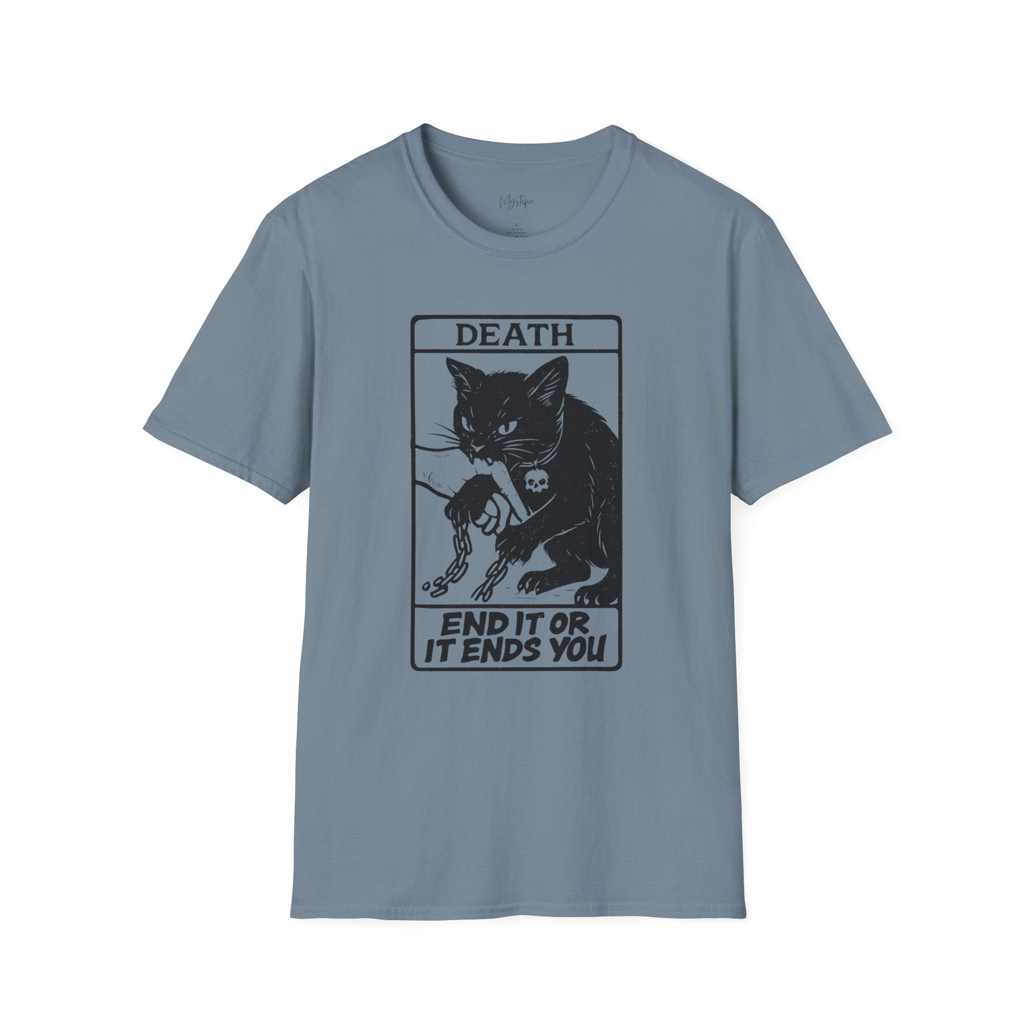 Tarot Card Death Black Cat Unisex T-Shirt