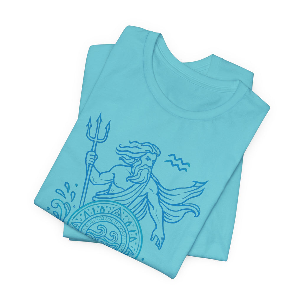 Astrology Zodiac Aquarius Poseidon Mandala Unisex T-Shirt