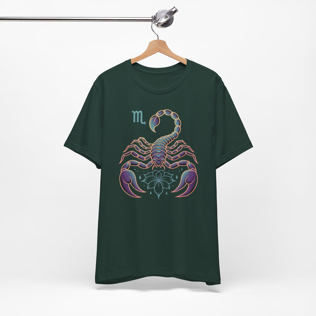 Astrology Zodiac Scorpio Unisex Flower T-Shirt