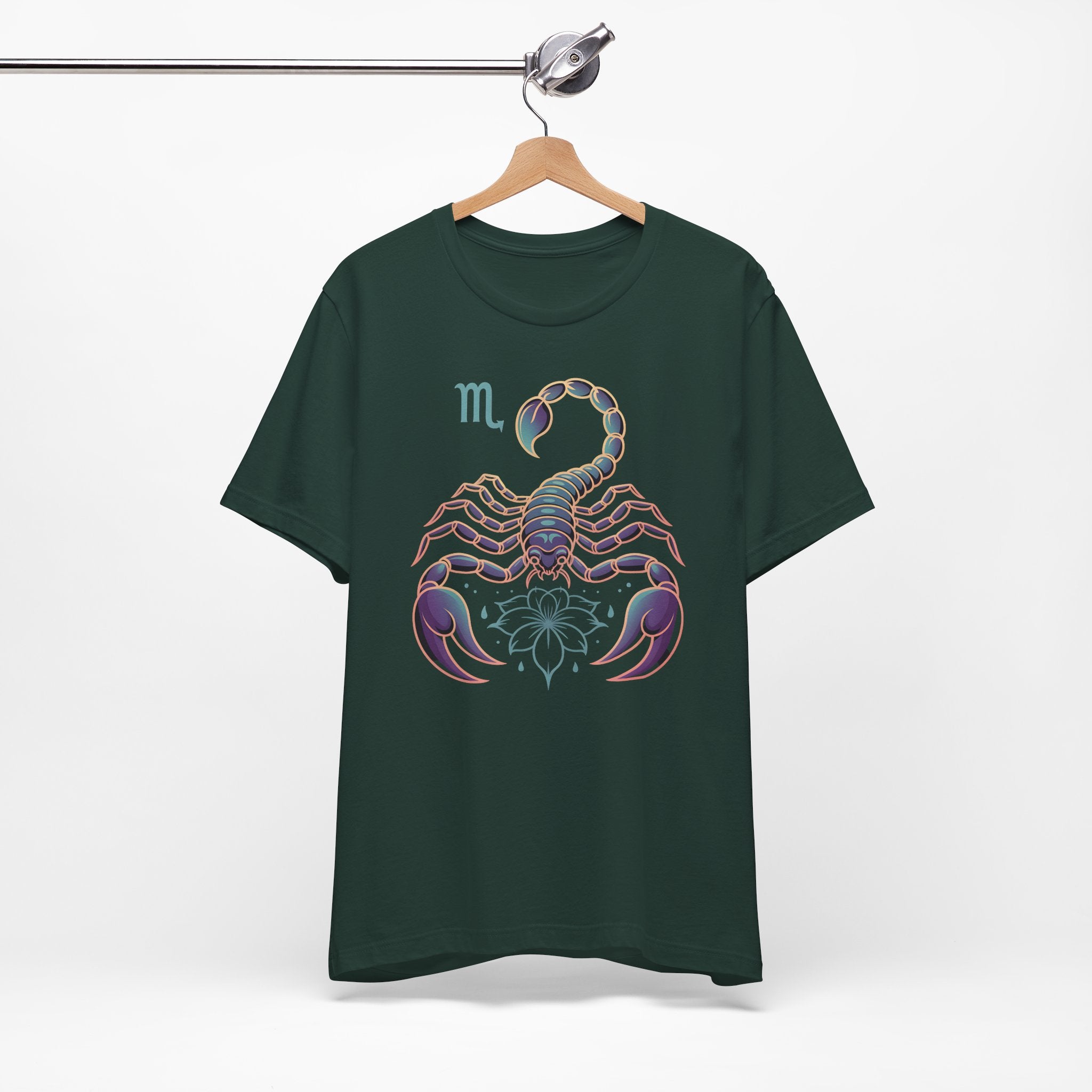 Astrology Zodiac Scorpio Unisex Flower T-Shirt