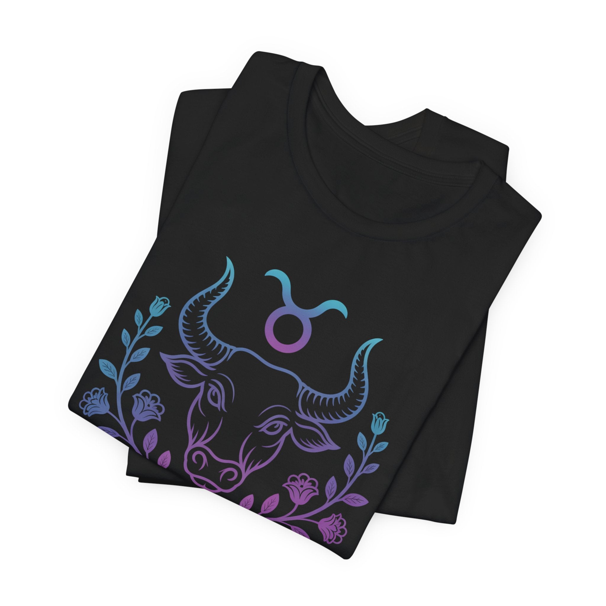 Astrology Zodiac Taurus Unisex Flower Mandala T-Shirt
