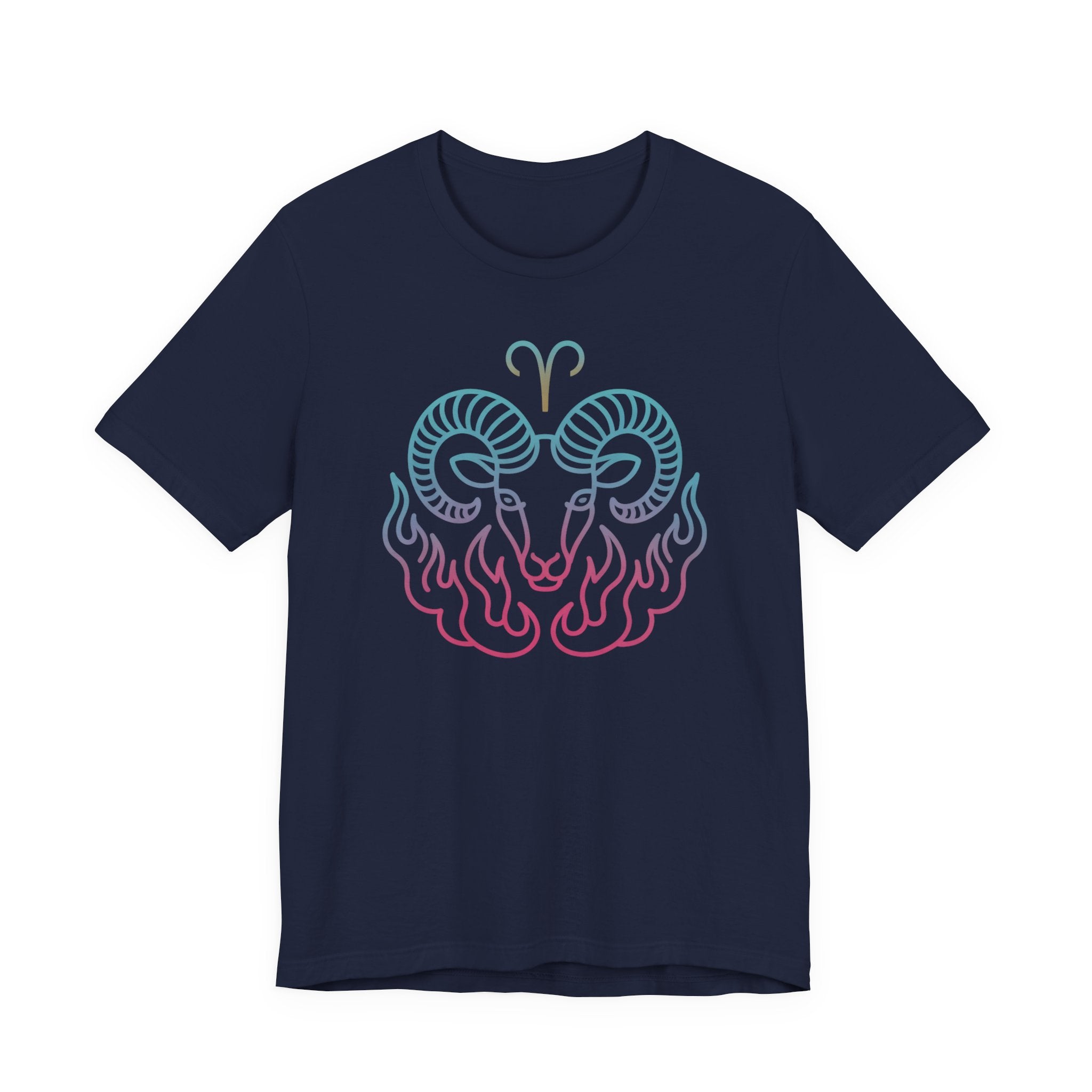 Astrology Zodiac Aries Neon Unisex T-Shirt