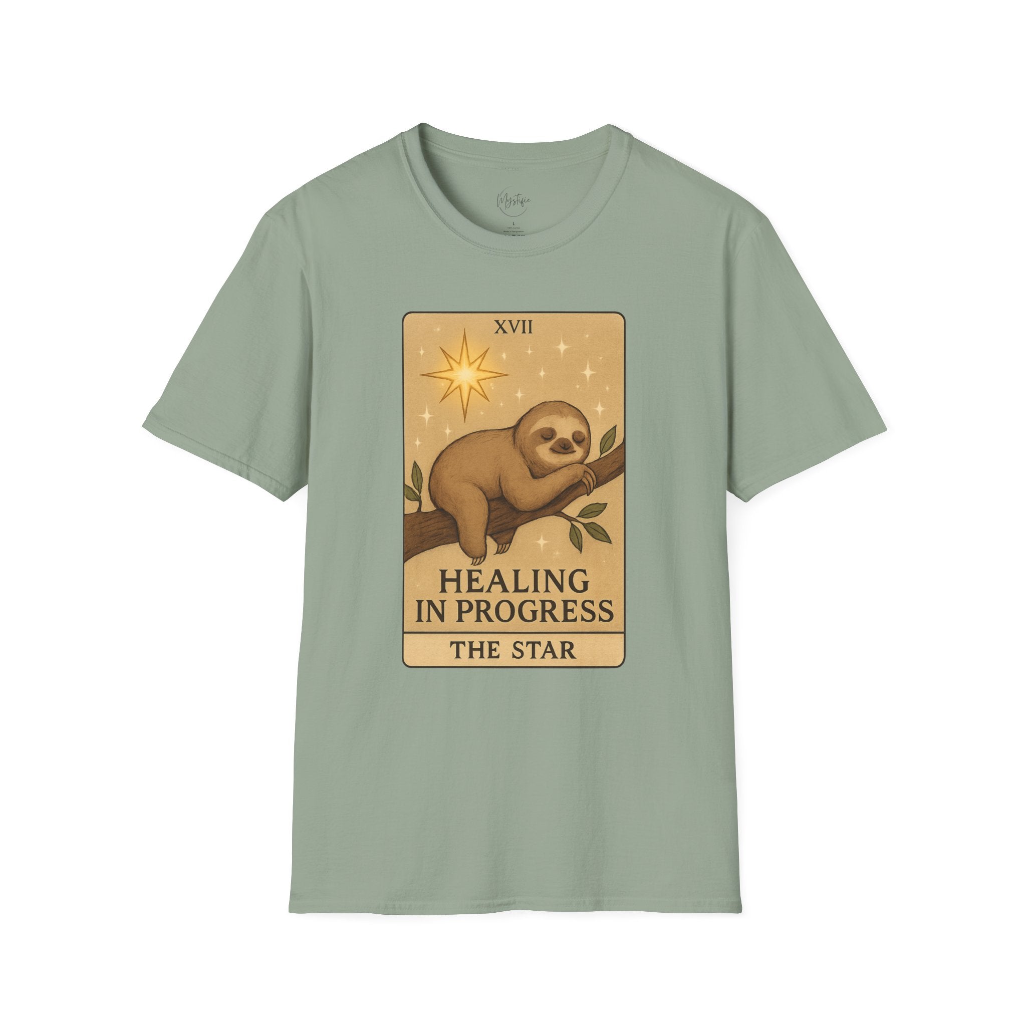 Sloth Tarot 'Healing in Progress' Unisex T-Shirt - The Star Tarot Card