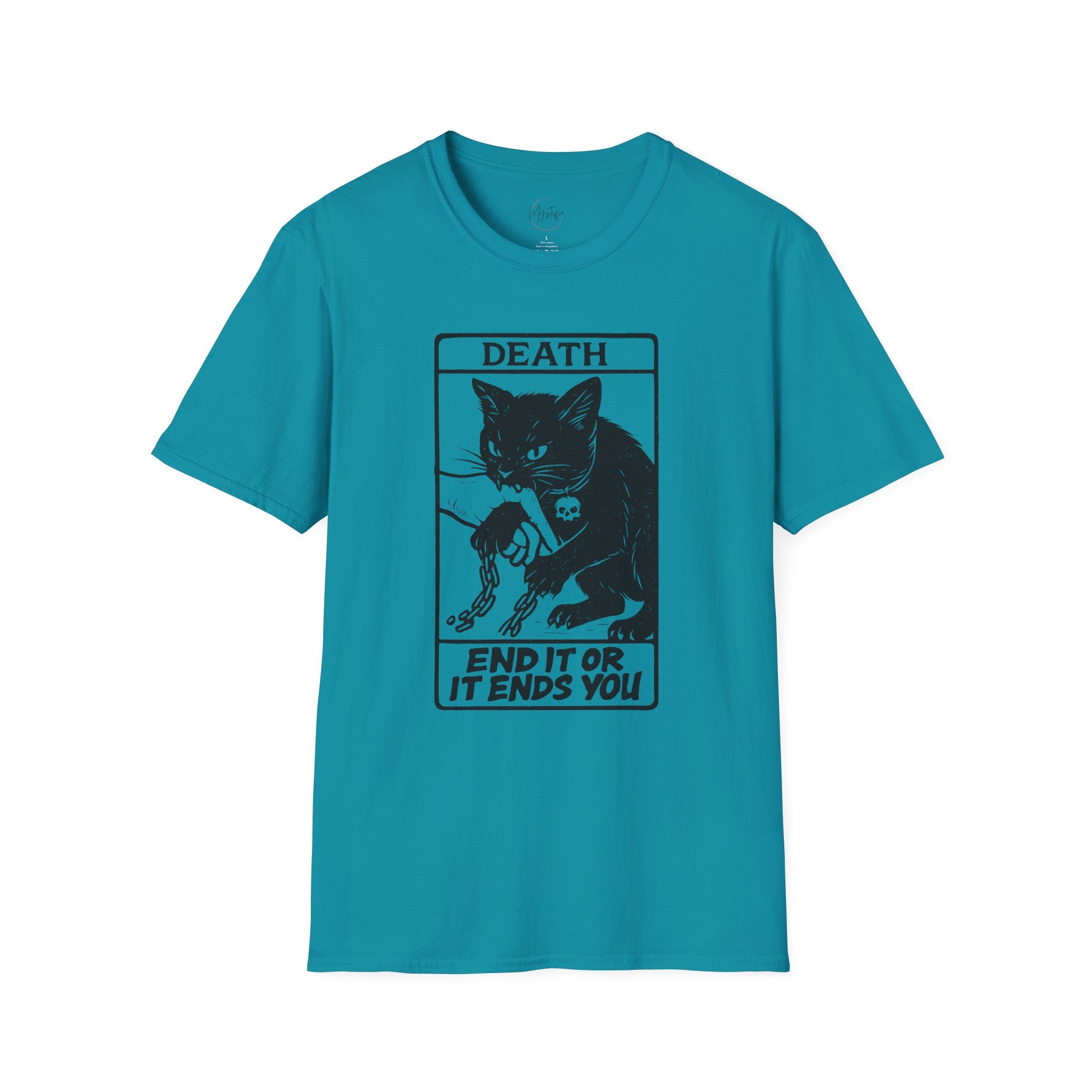 Tarot Card Death Black Cat Unisex T-Shirt