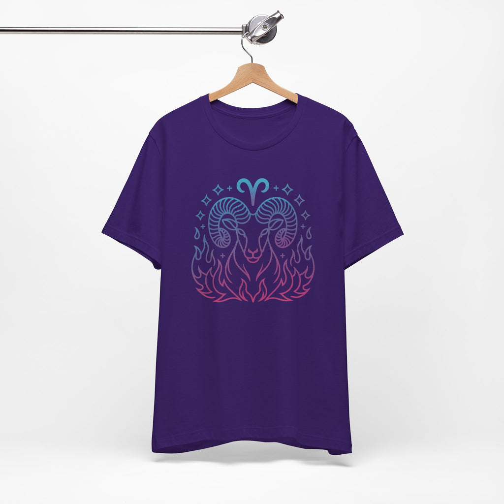 Astrology Zodiac Aries Neon Unisex T-Shirt