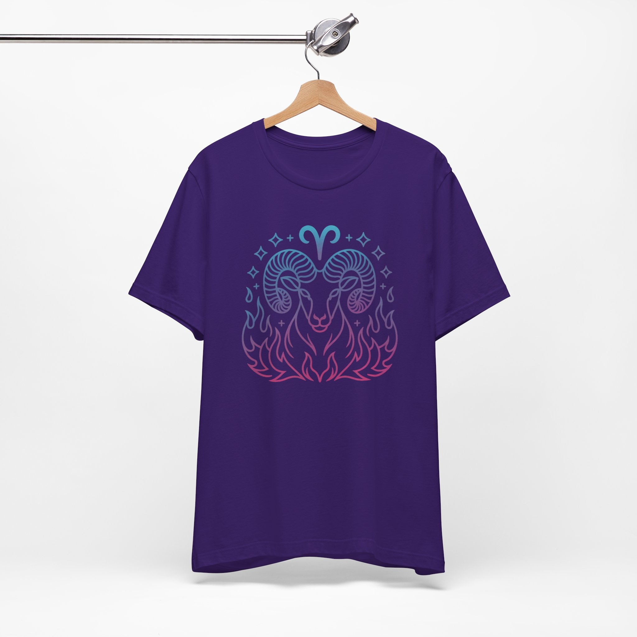 Astrology Zodiac Aries Neon Unisex T-Shirt
