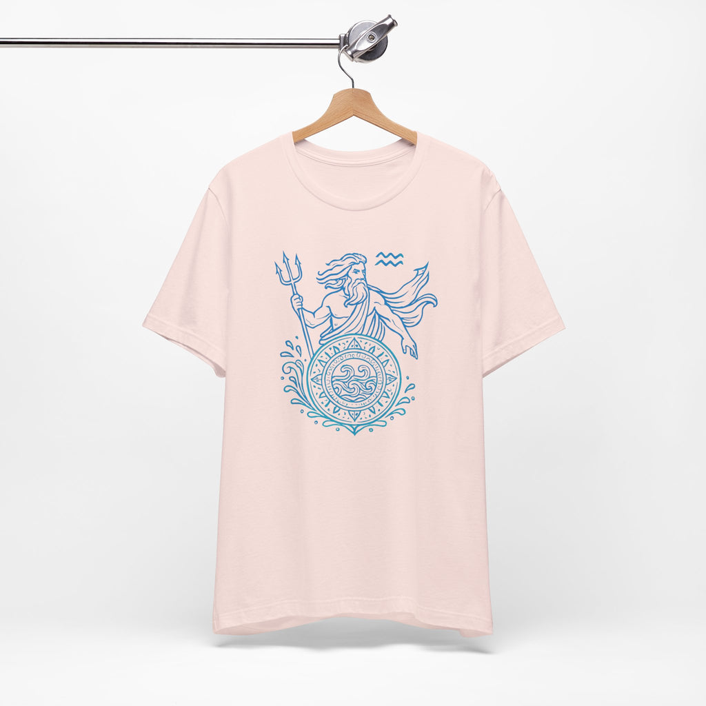 Astrology Zodiac Aquarius Poseidon Mandala Unisex T-Shirt