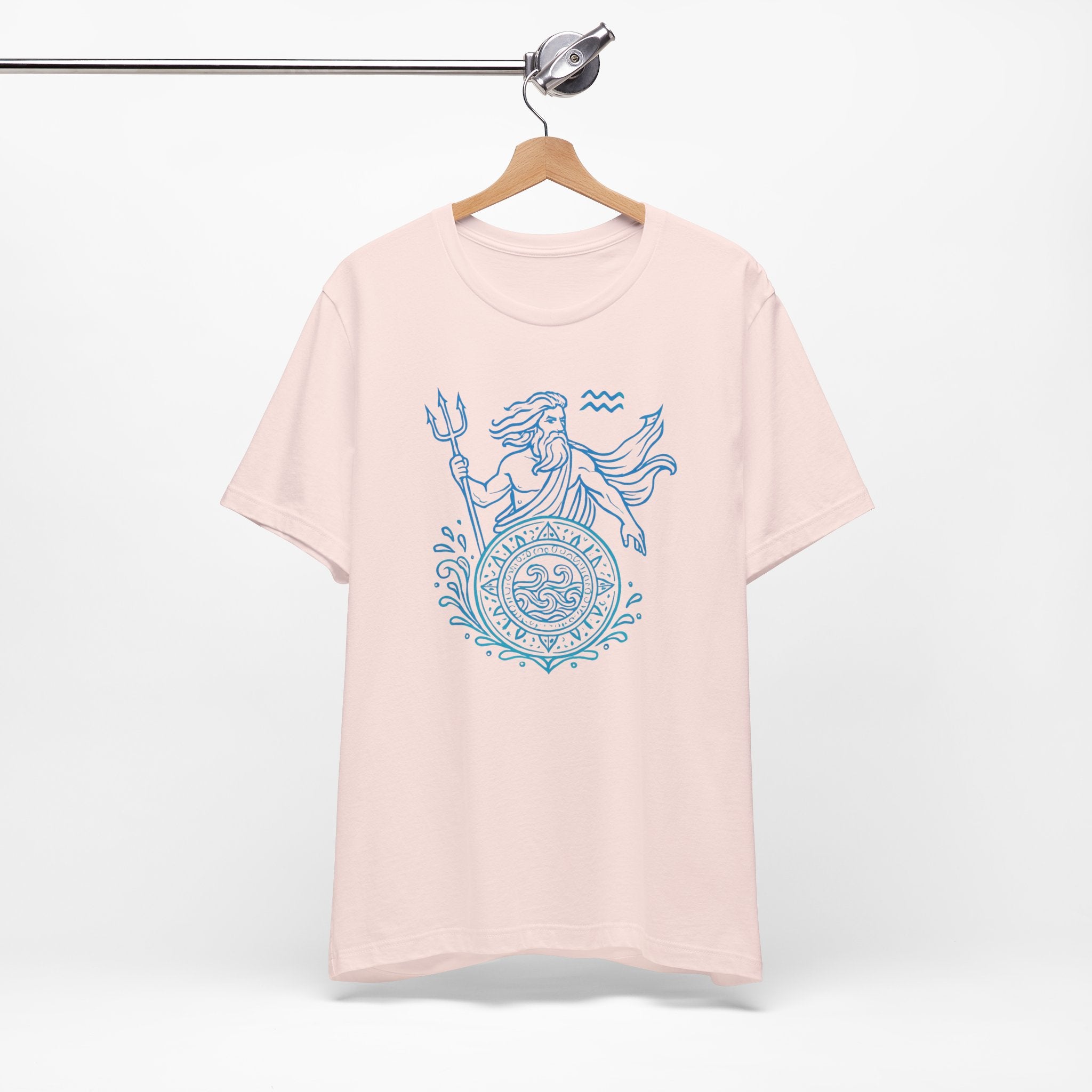 Astrology Zodiac Aquarius Poseidon Mandala Unisex T-Shirt