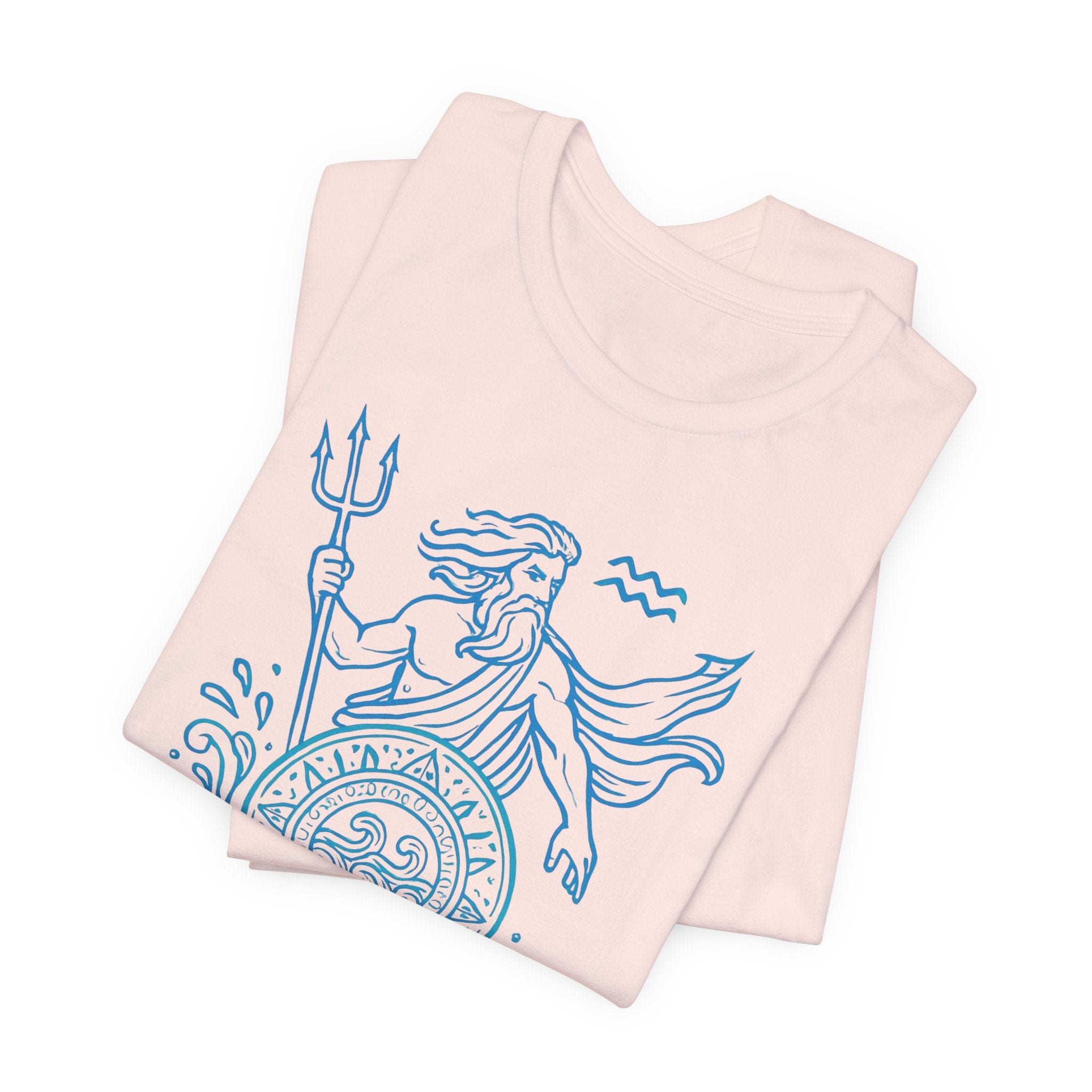 Astrology Zodiac Aquarius Poseidon Mandala Unisex T-Shirt