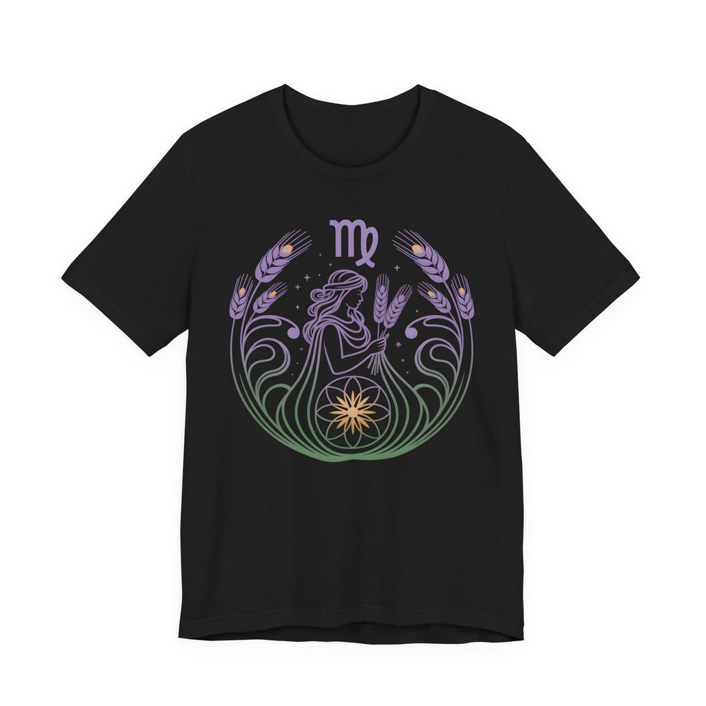 Astrology Zodiac Virgo Unisex Mandala T-Shirt