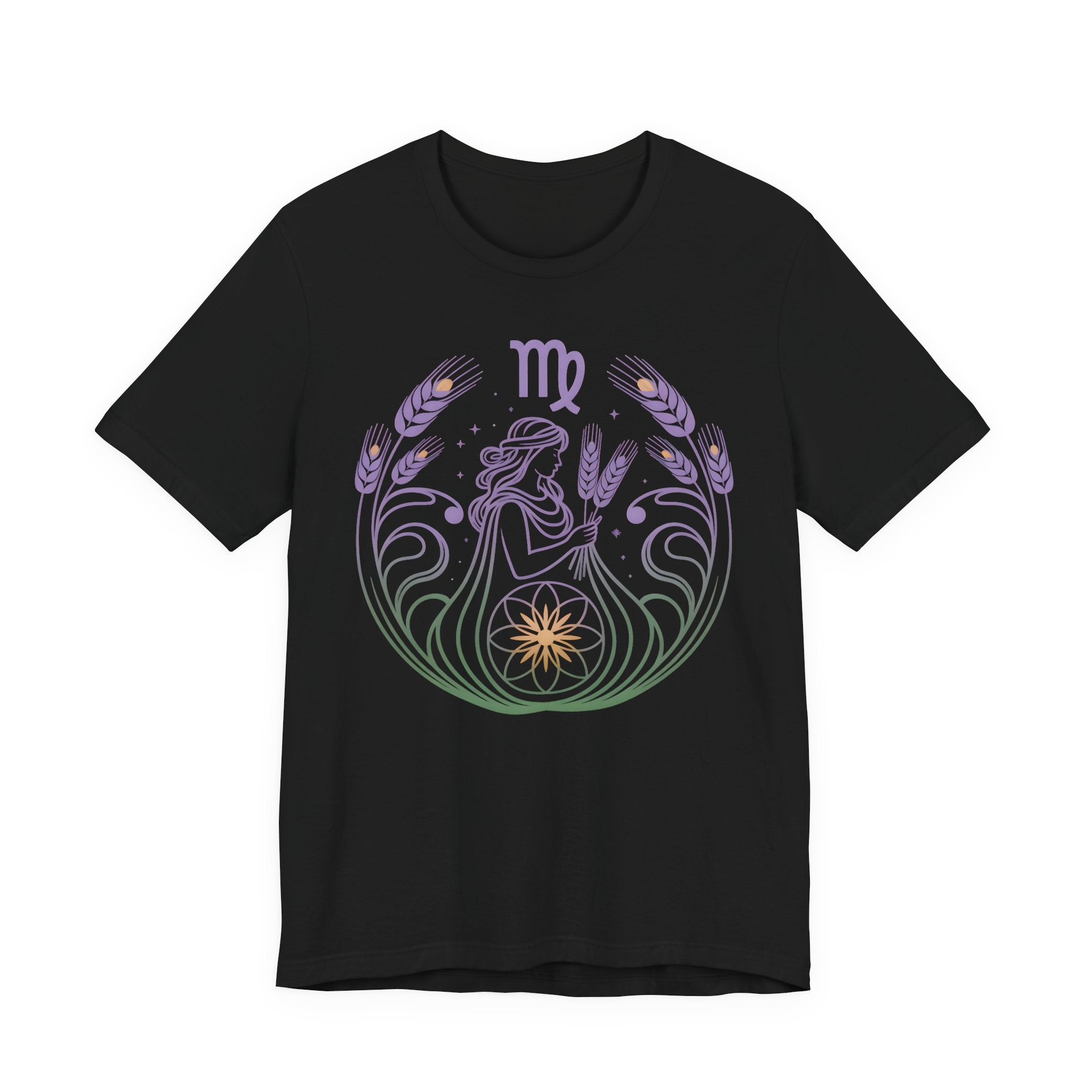 Astrology Zodiac Virgo Unisex Mandala T-Shirt